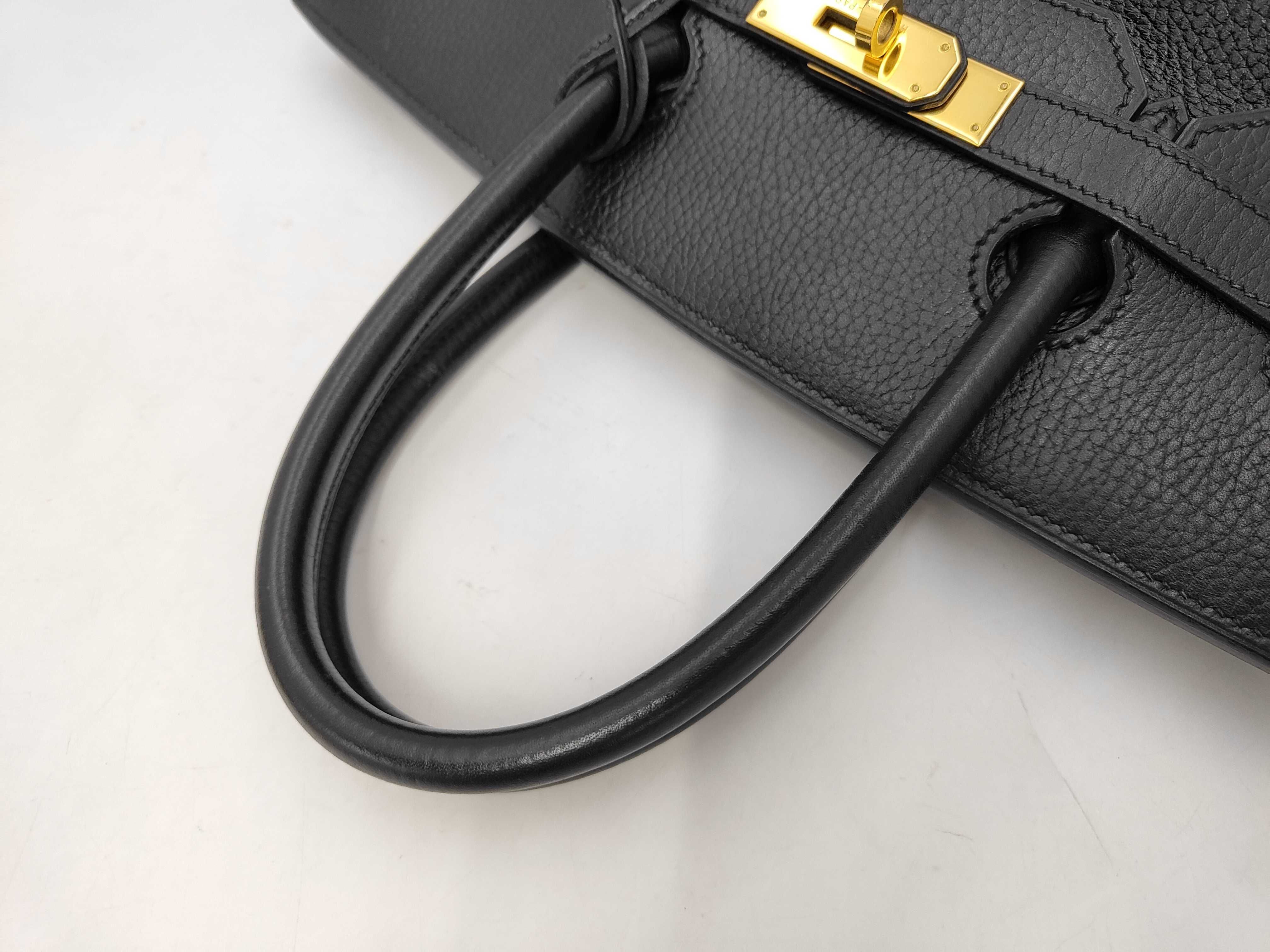 Birkin 35 Ardennes Black A Includes key, padlock, clochette, and dust bag. Handbag. — view 4