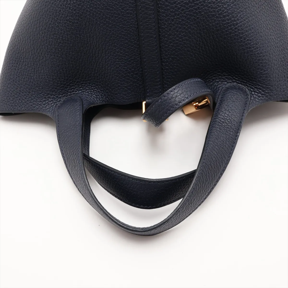 Picotin Lock 18 PM, Taurillon Clemence leather, Blue Nuit, Gold hardware, Year: 2022 — view 5