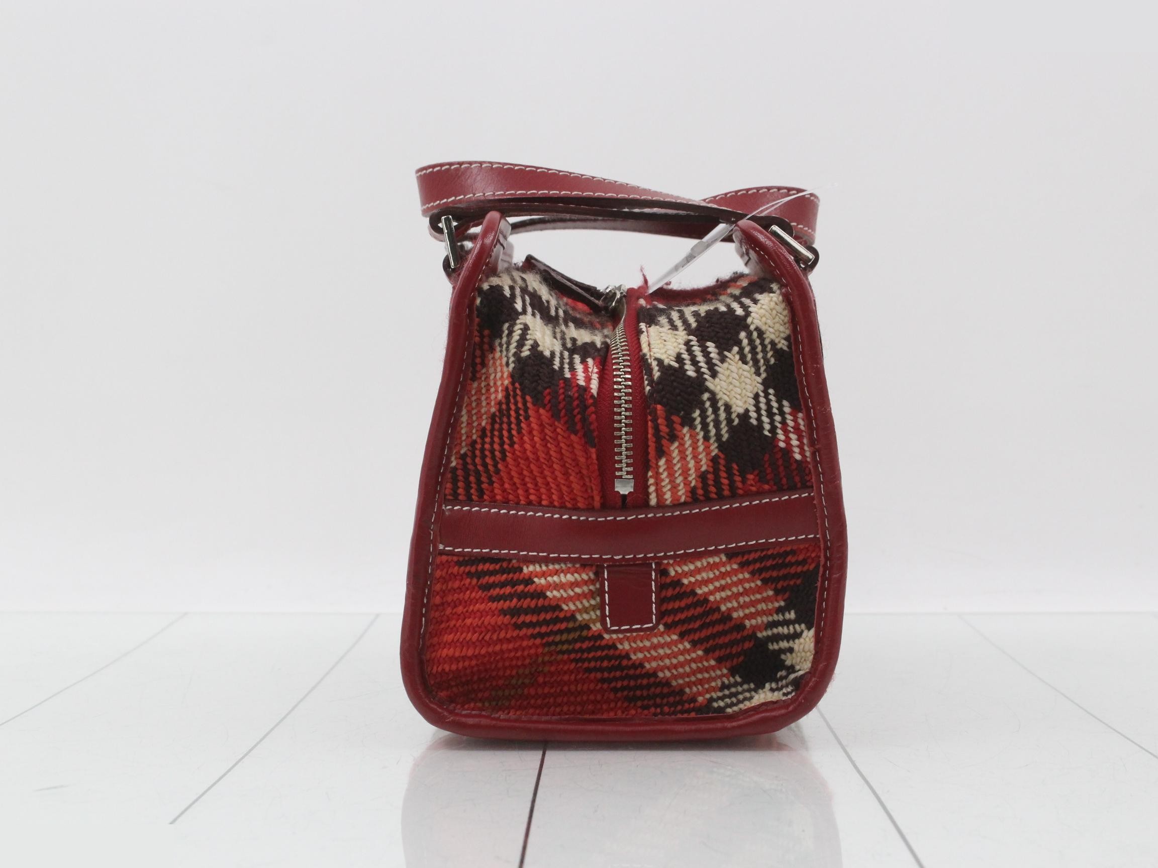 Wool check pattern bag/handbag — view 3