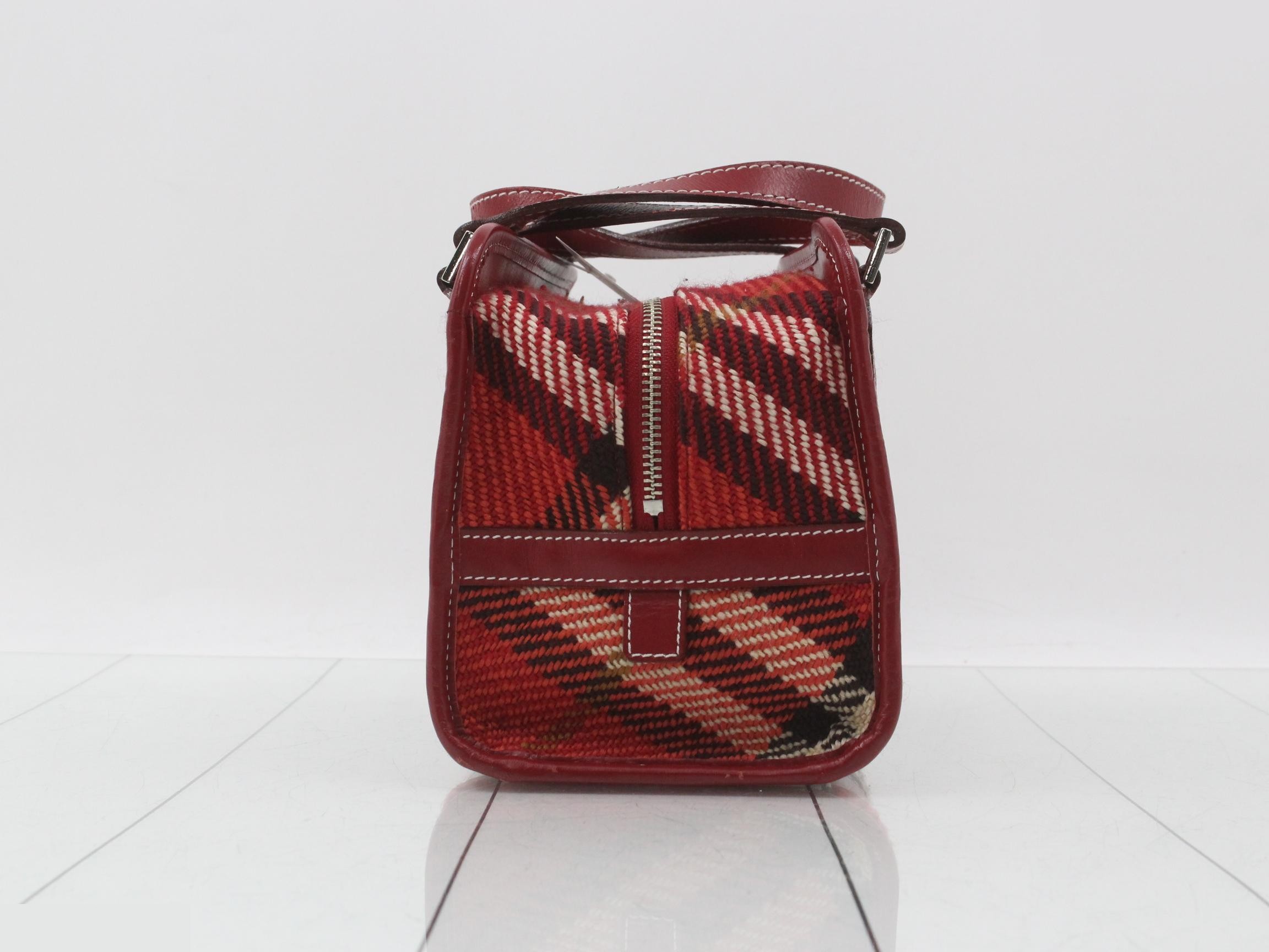 Wool check pattern bag/handbag — view 4
