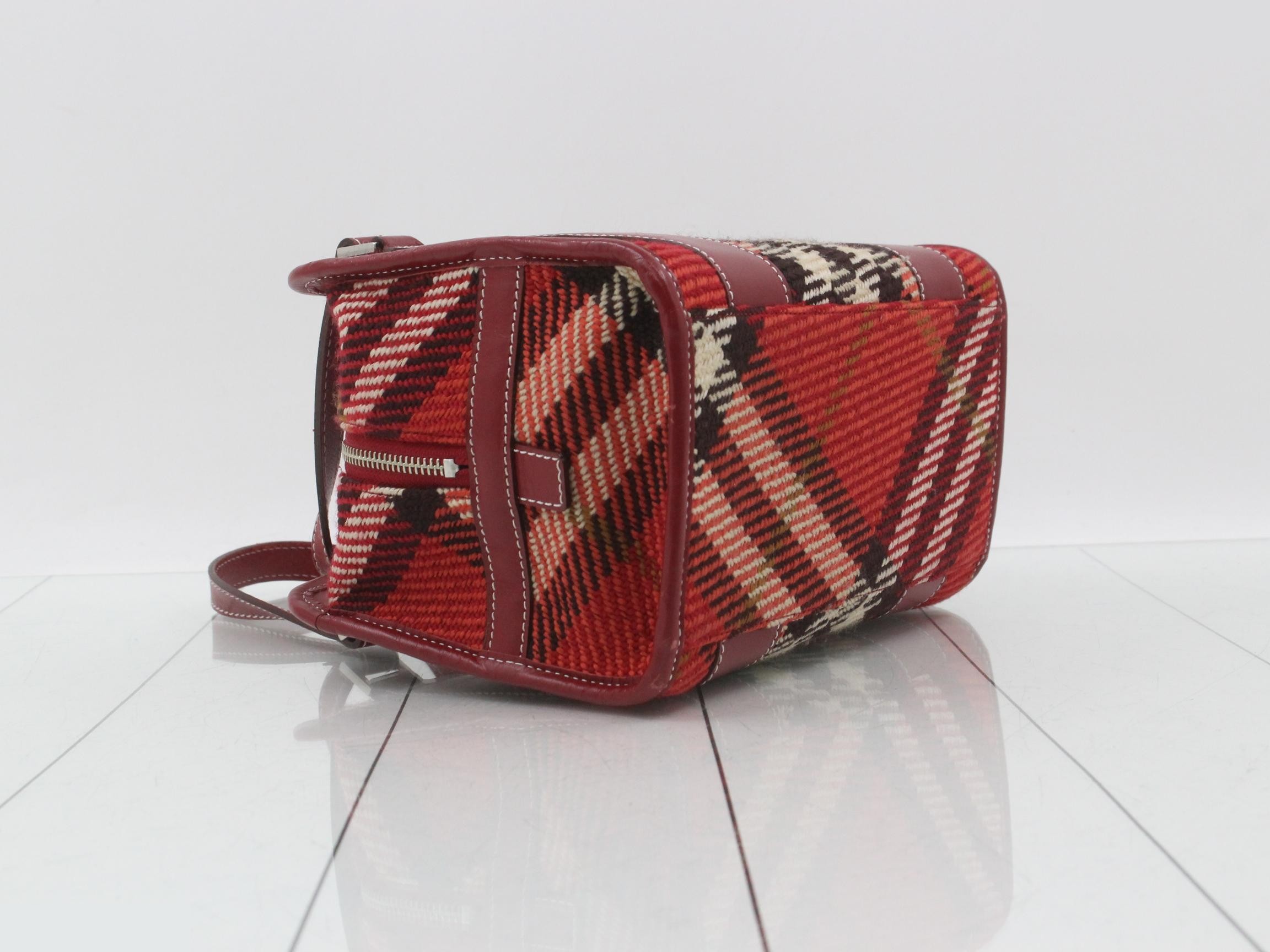 Wool check pattern bag/handbag — view 5