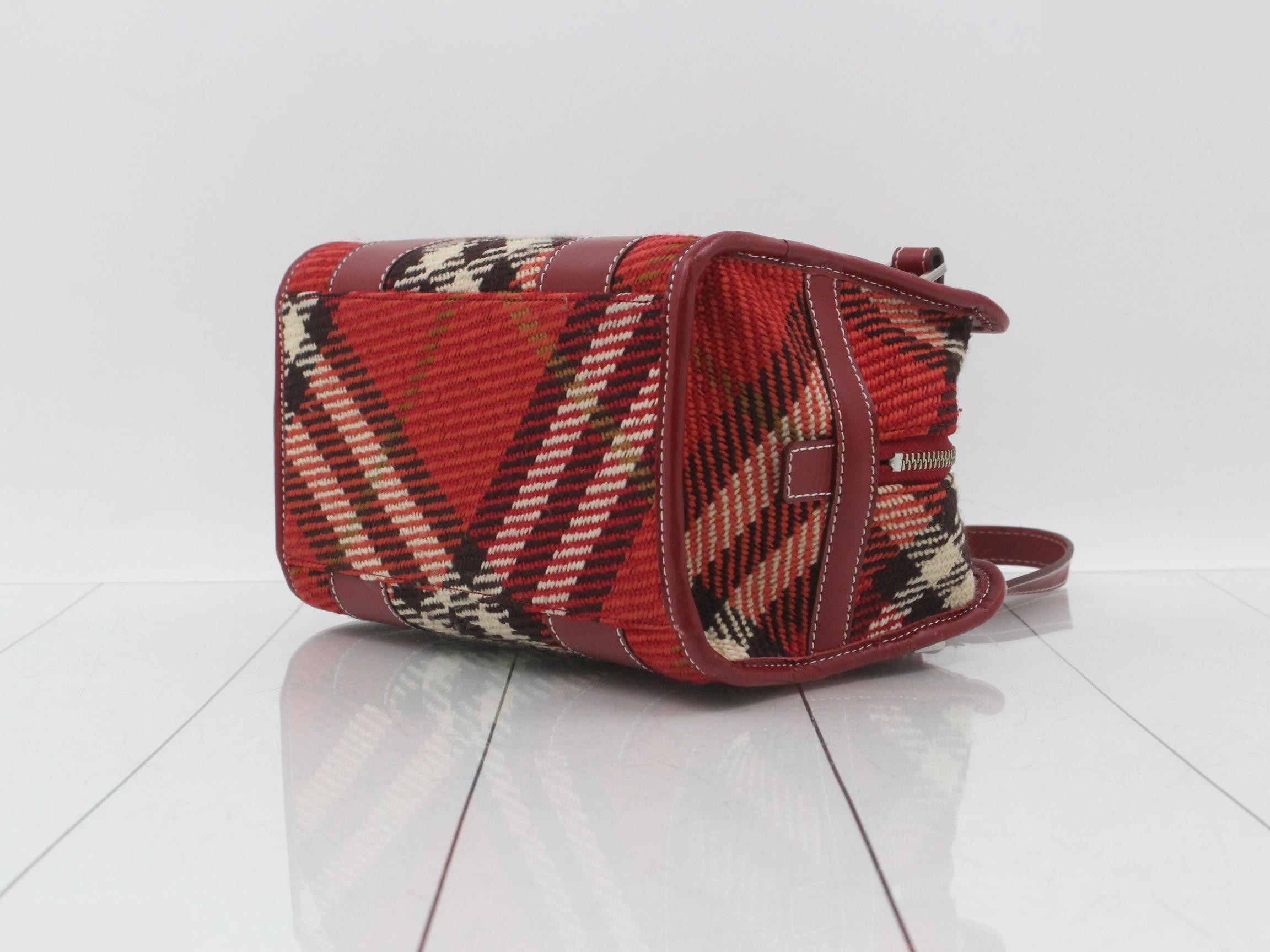 Wool check pattern bag/handbag — view 6