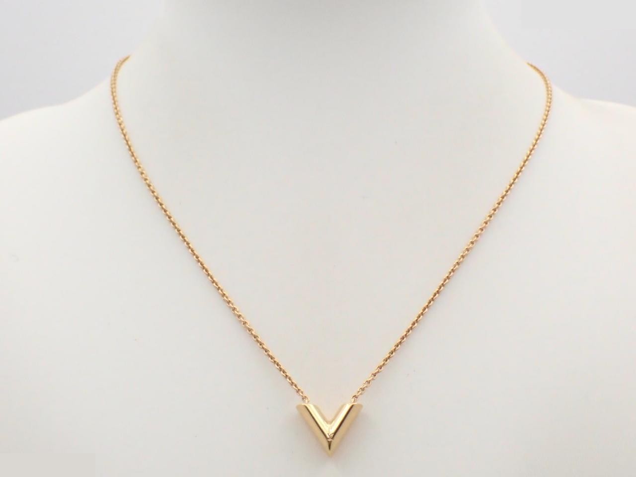 Essential V Necklace, Gold, Chain approx. 47cm — view 3