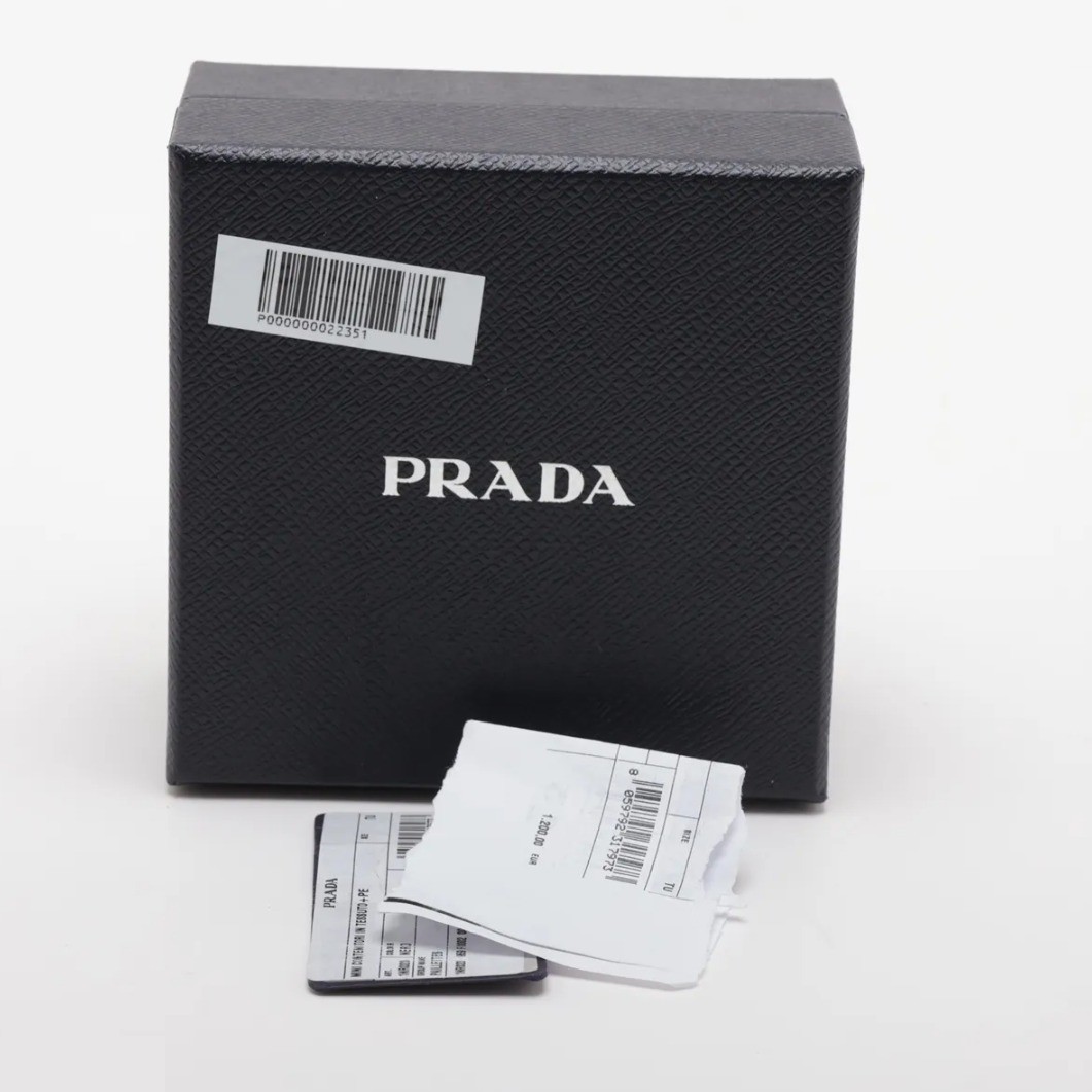 Unused, with original box. Sequin and leather chain shoulder bag, black. — view 8