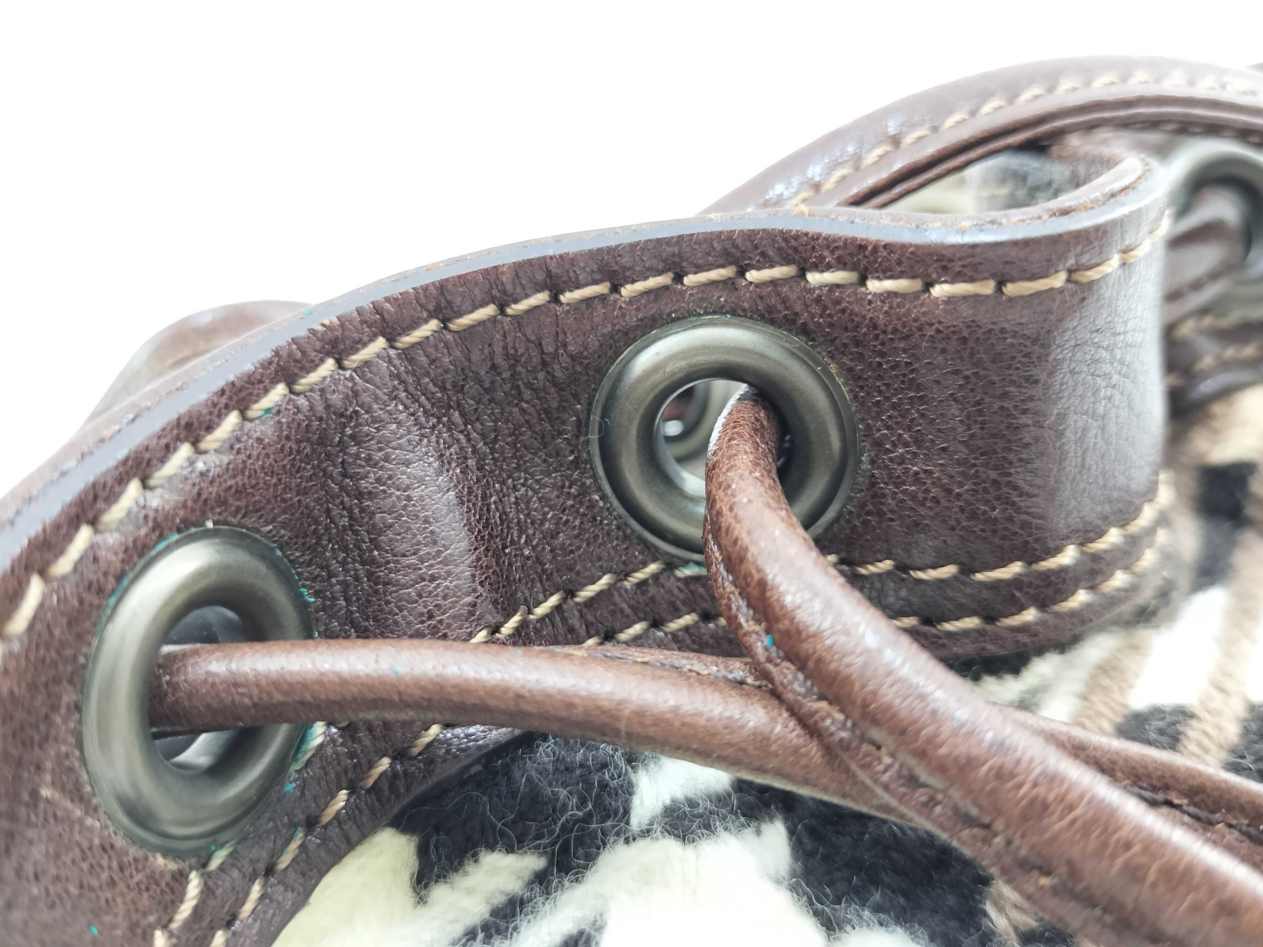 BLUE LABEL Velour Check Drawstring Shoulder Bag — view 11