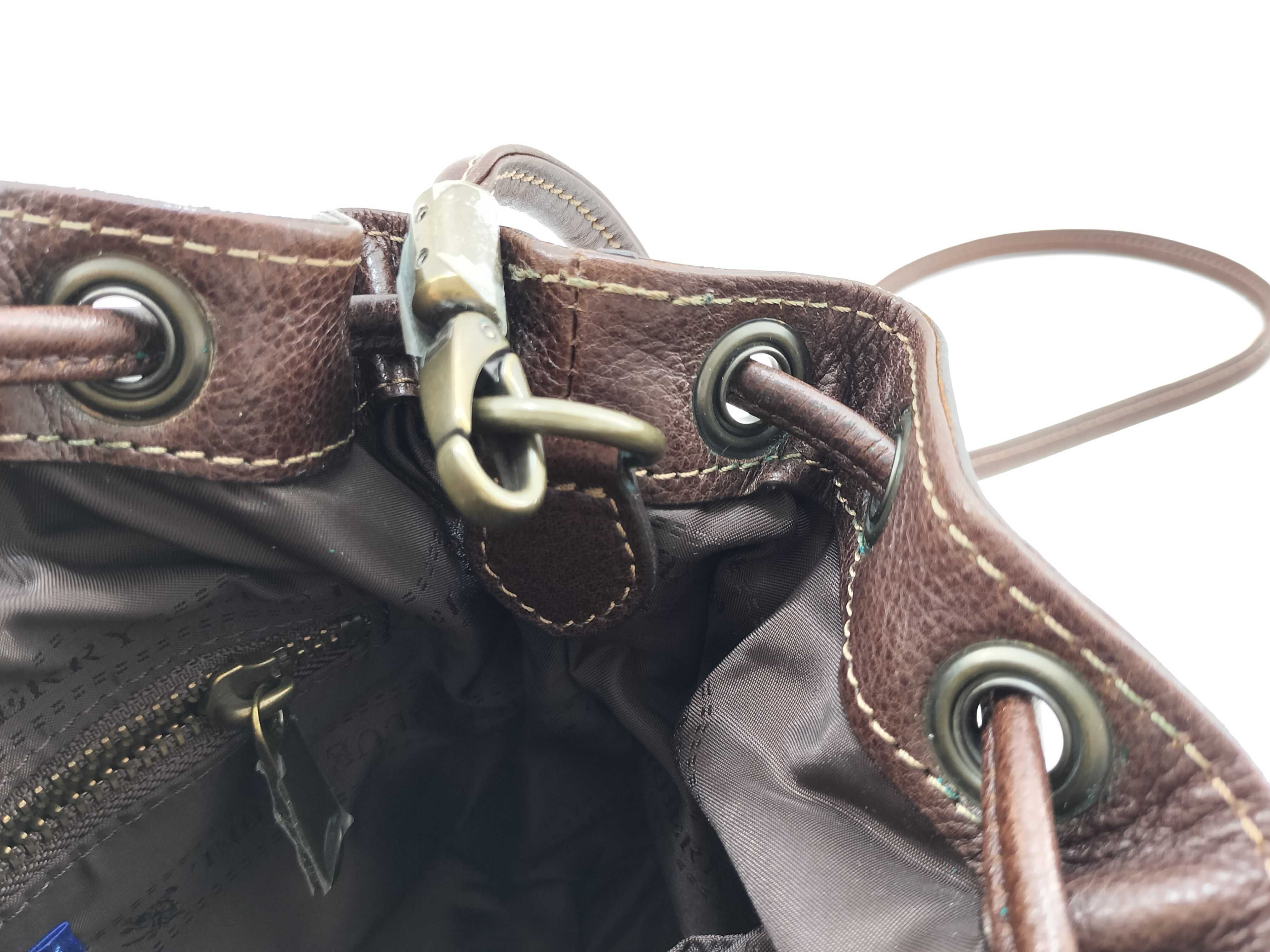 BLUE LABEL Velour Check Drawstring Shoulder Bag — view 13