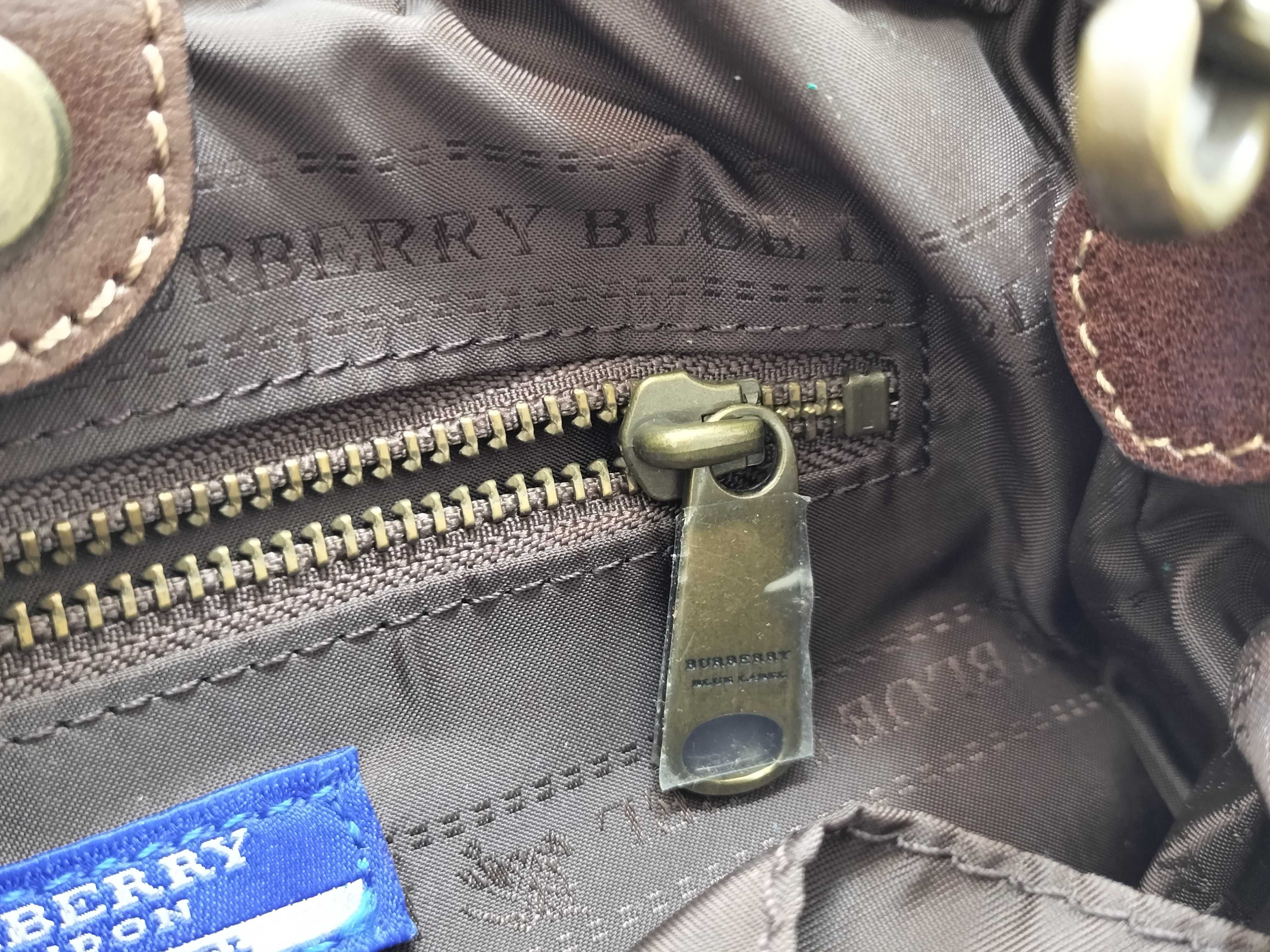 BLUE LABEL Velour Check Drawstring Shoulder Bag — view 15