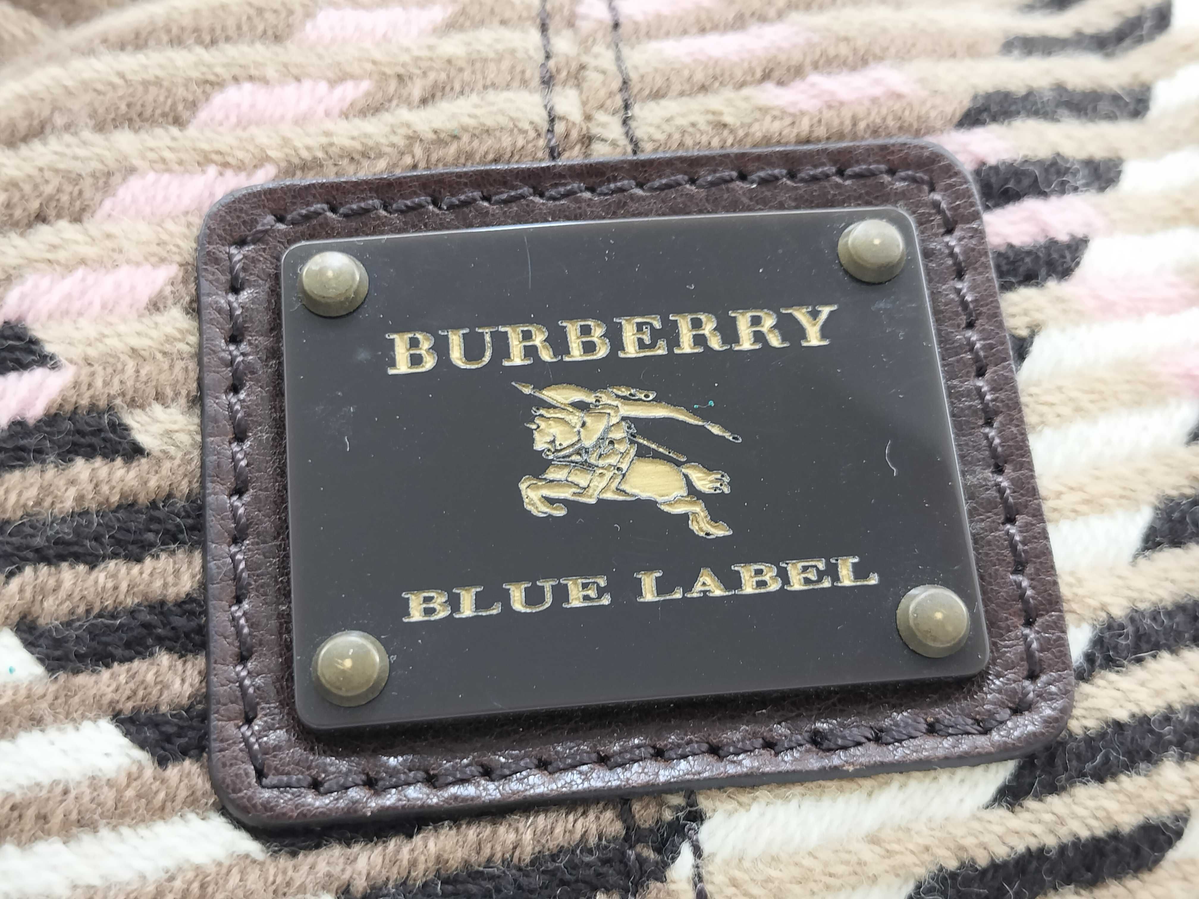 BLUE LABEL Velour Check Drawstring Shoulder Bag — view 10