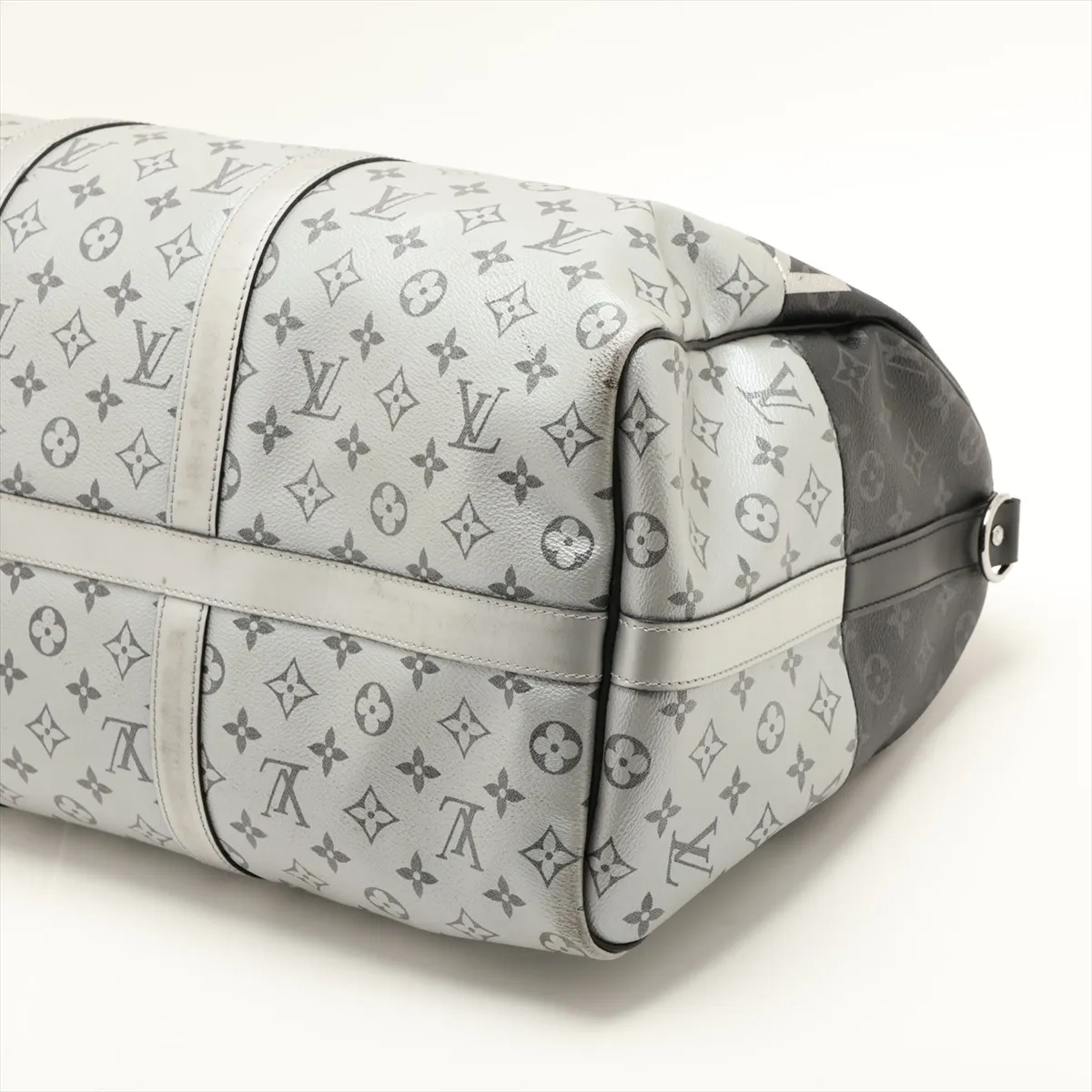 Monogram Eclipse Keepall Bandoulière 50 M43817 DR0168 Black with name engraving — view 3