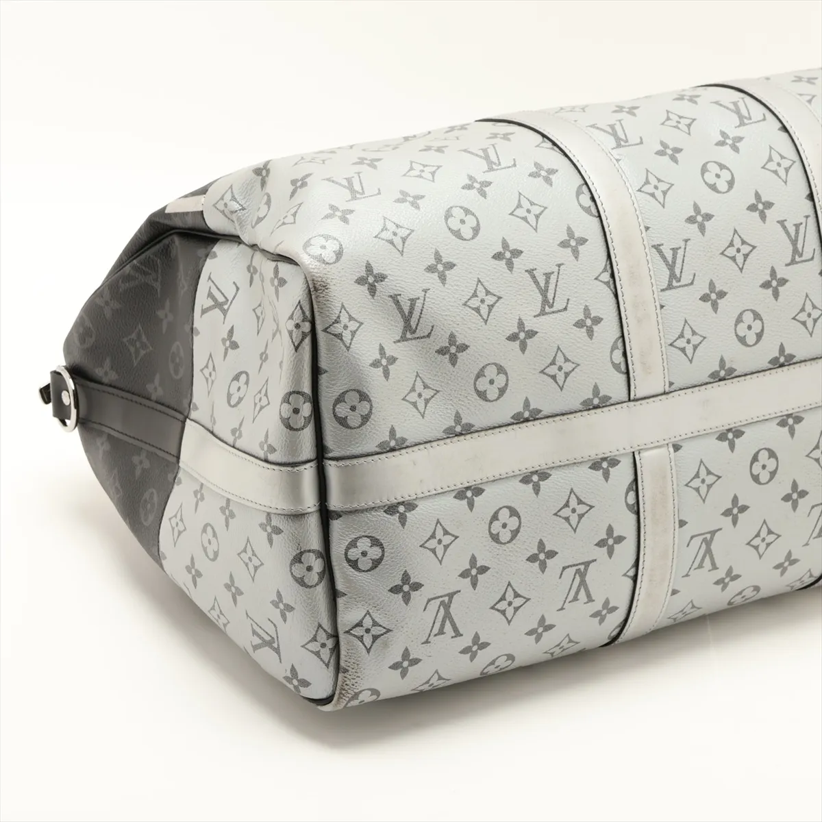 Monogram Eclipse Keepall Bandoulière 50 M43817 DR0168 Black with name engraving — view 4