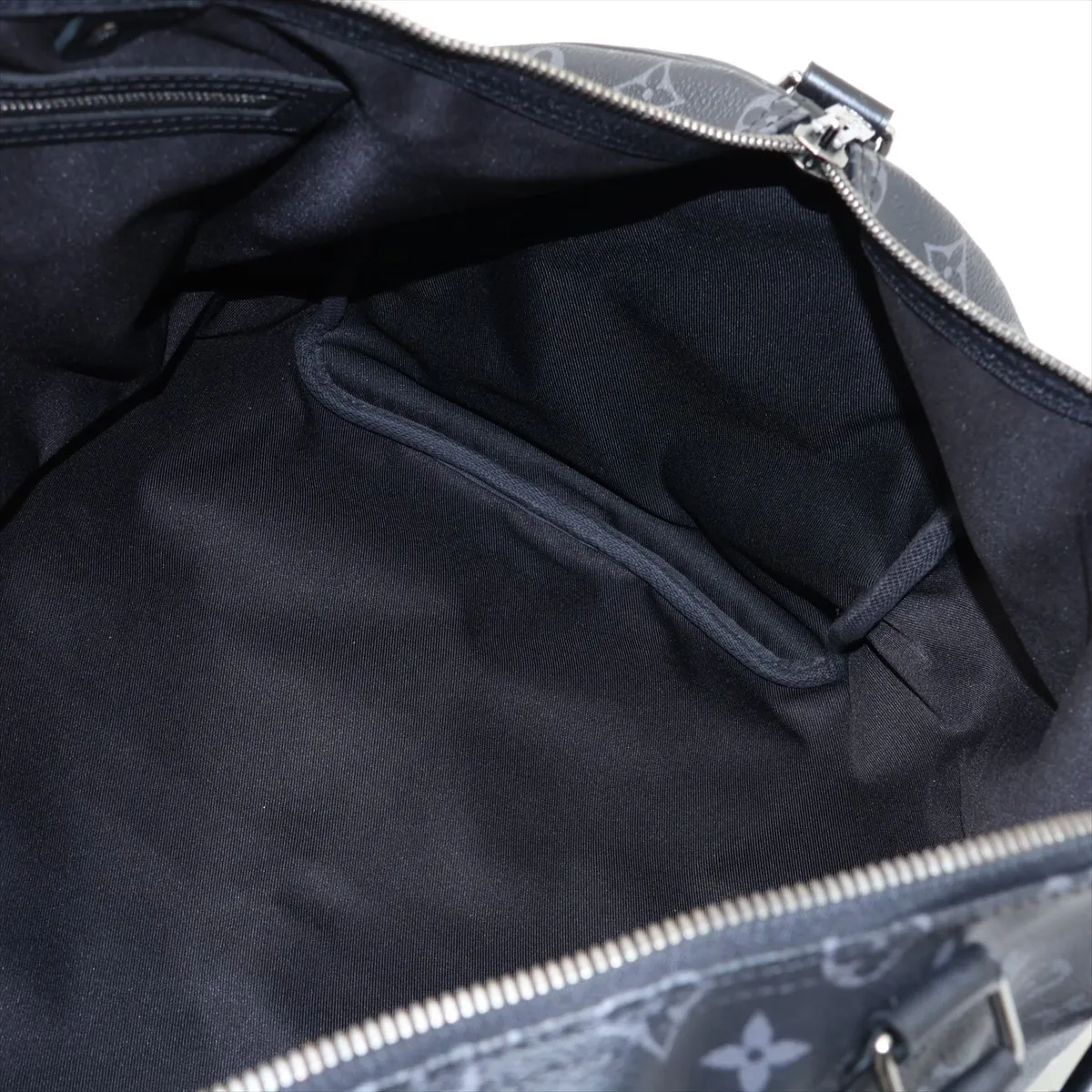 Monogram Eclipse Keepall Bandoulière 50 M43817 DR0168 Black with name engraving — view 8