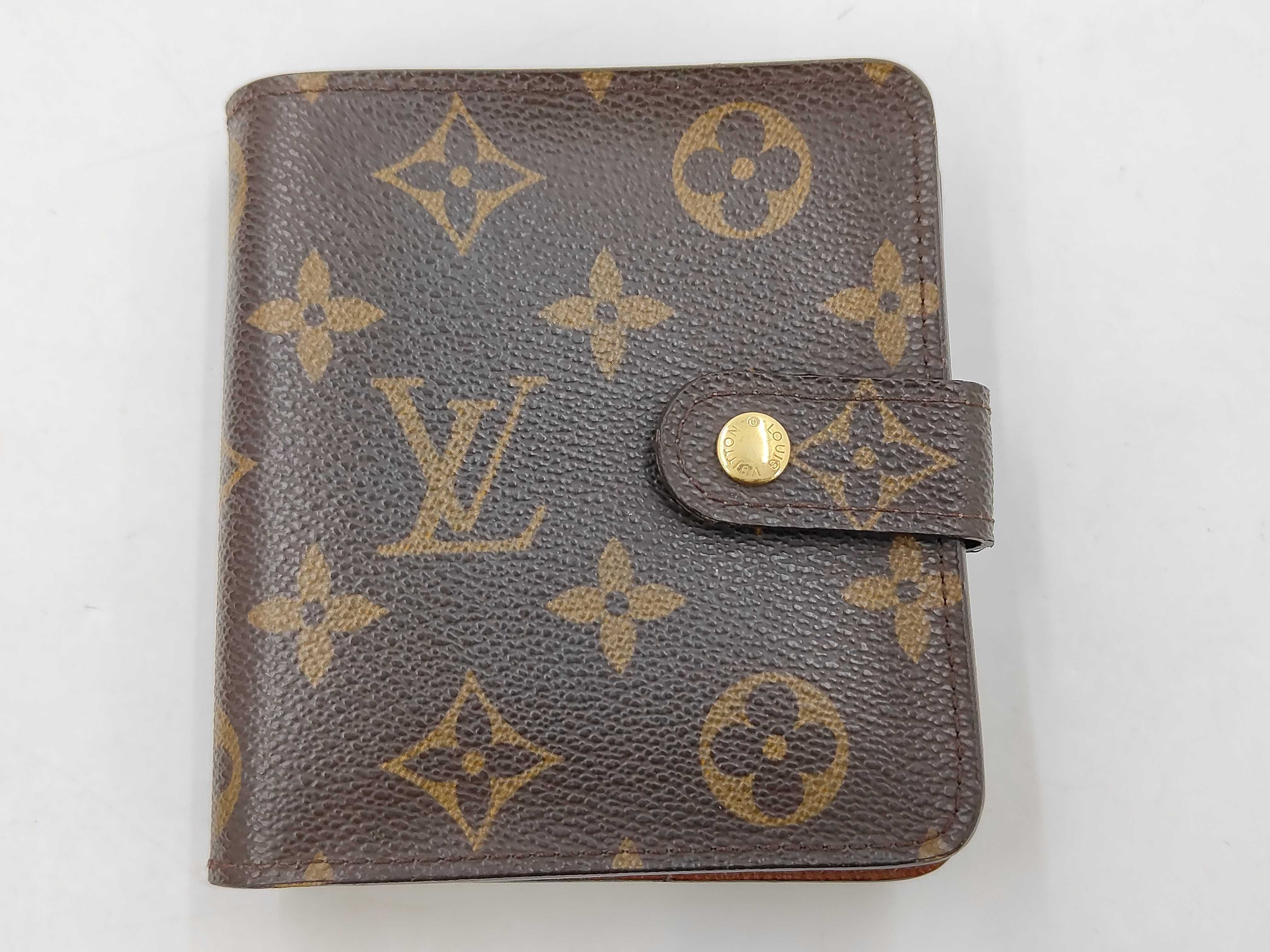 Compact Zip Monogram Wallet