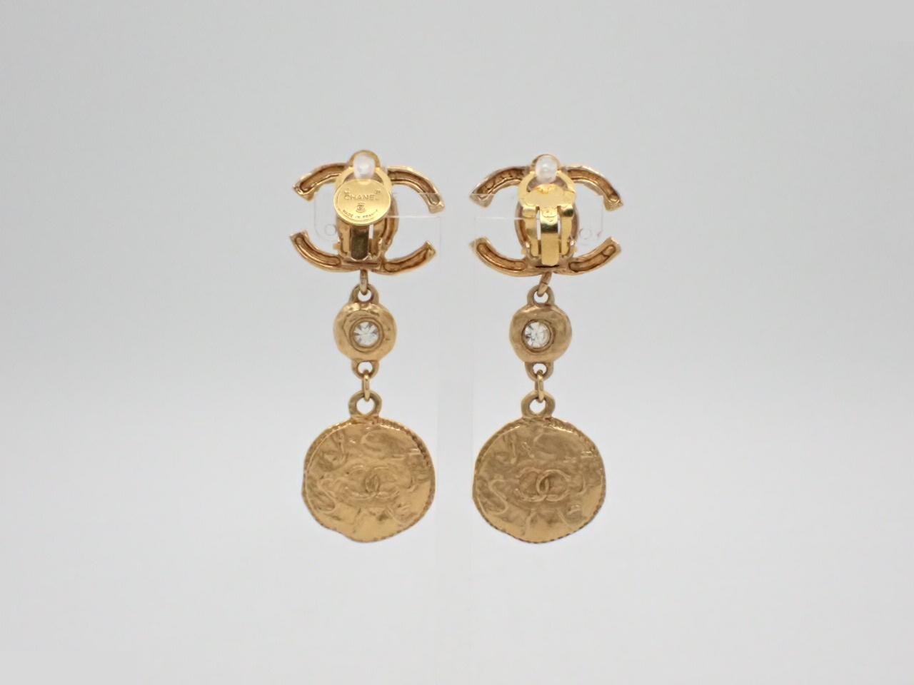 Coco Mark Gold Earrings — view 2