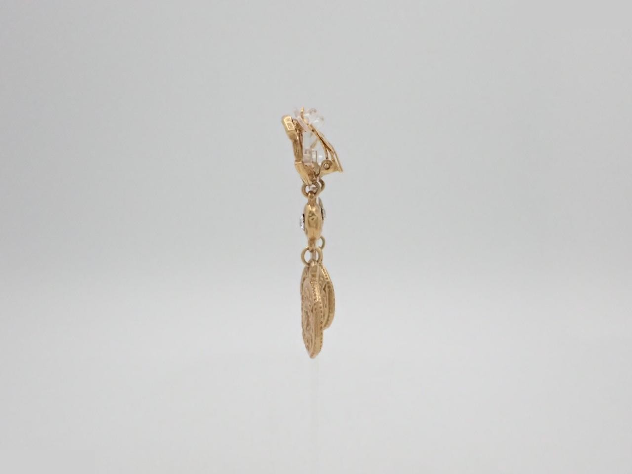 Coco Mark Gold Earrings — view 3