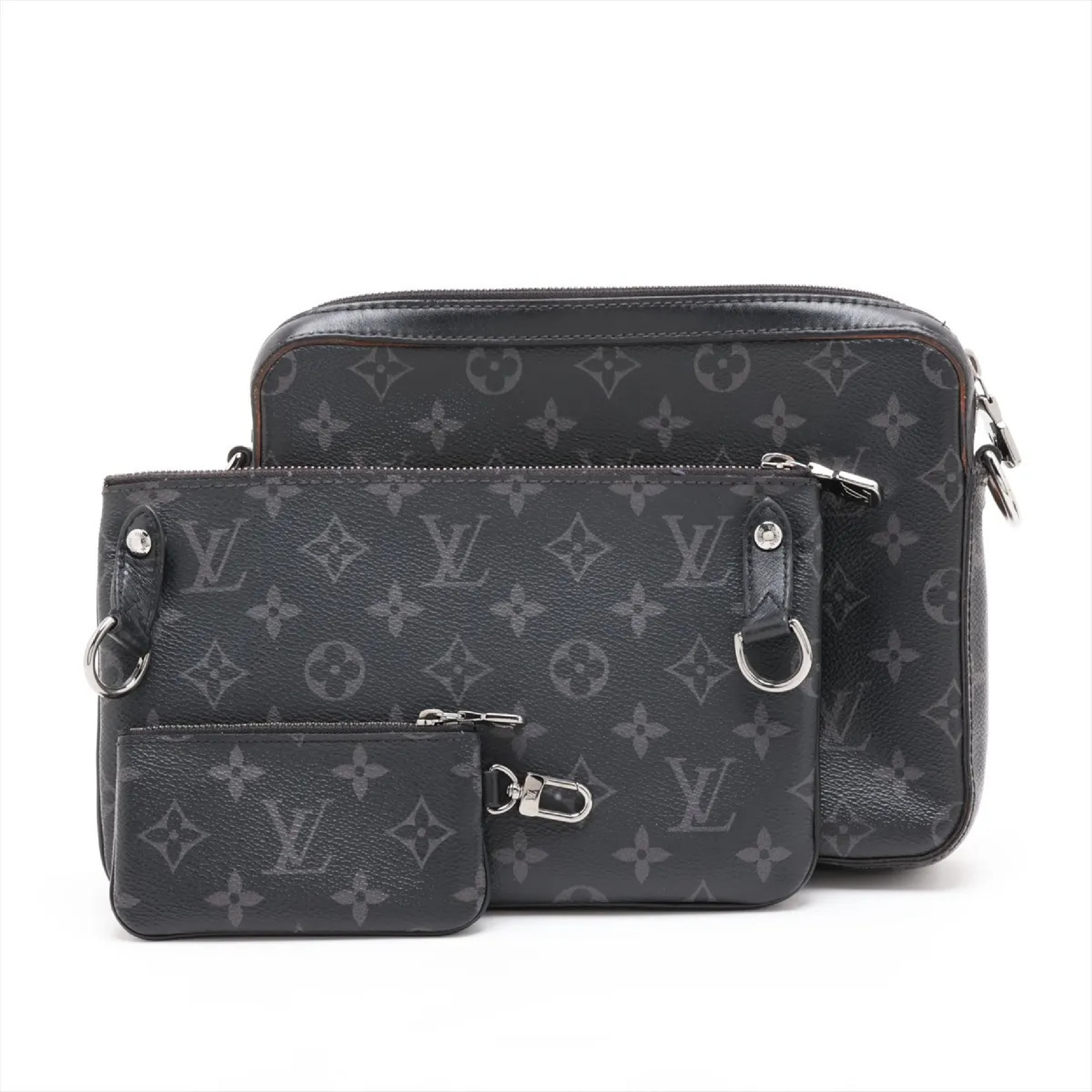 Monogram Eclipse Trio Messenger M69443 TJ5210 RFID detected shoulder bag — view 2
