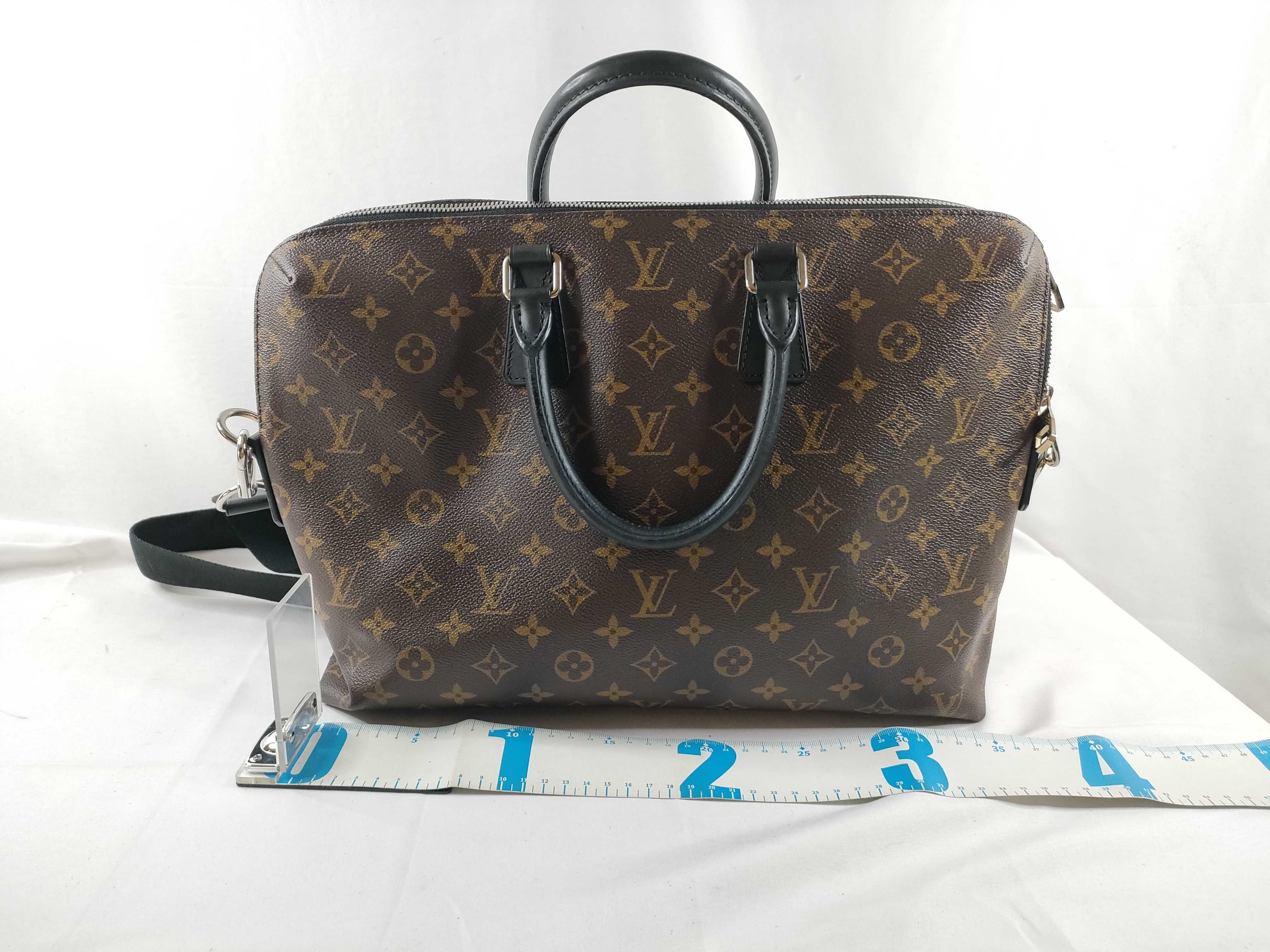 Monogram Macassar Porte Documents Jour M40868 SR3173 Handbag — view 2