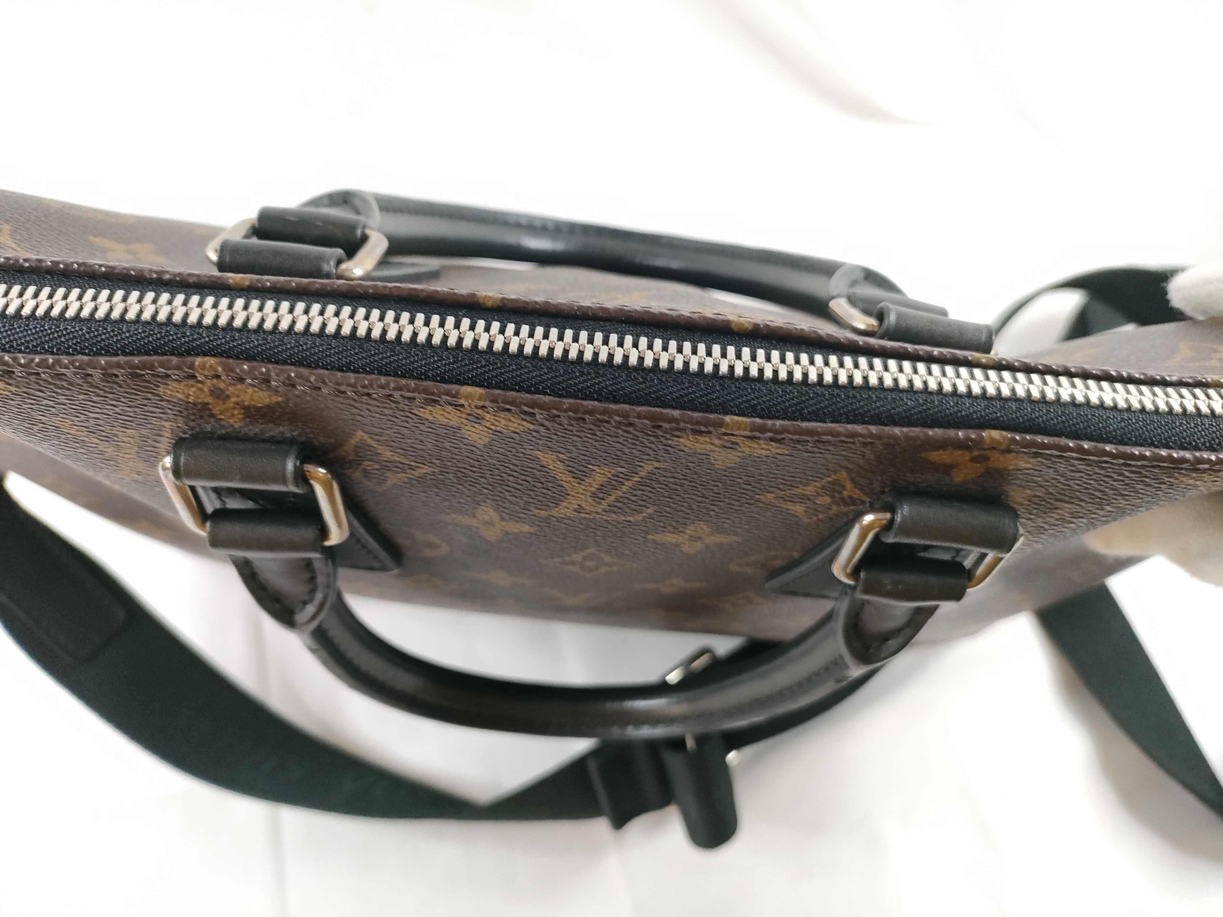 Monogram Macassar Porte Documents Jour M40868 SR3173 Handbag — view 9