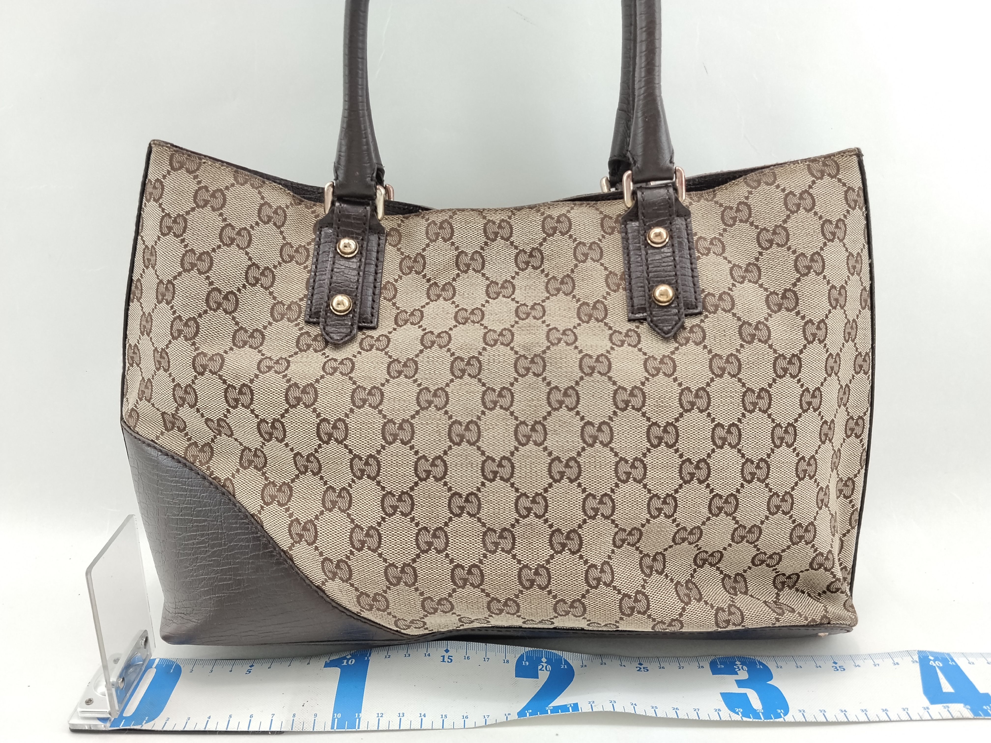 GG Canvas Tote Bag, Horsebit, Sherry Line, GG 137385 214397 Tote Bag — view 2