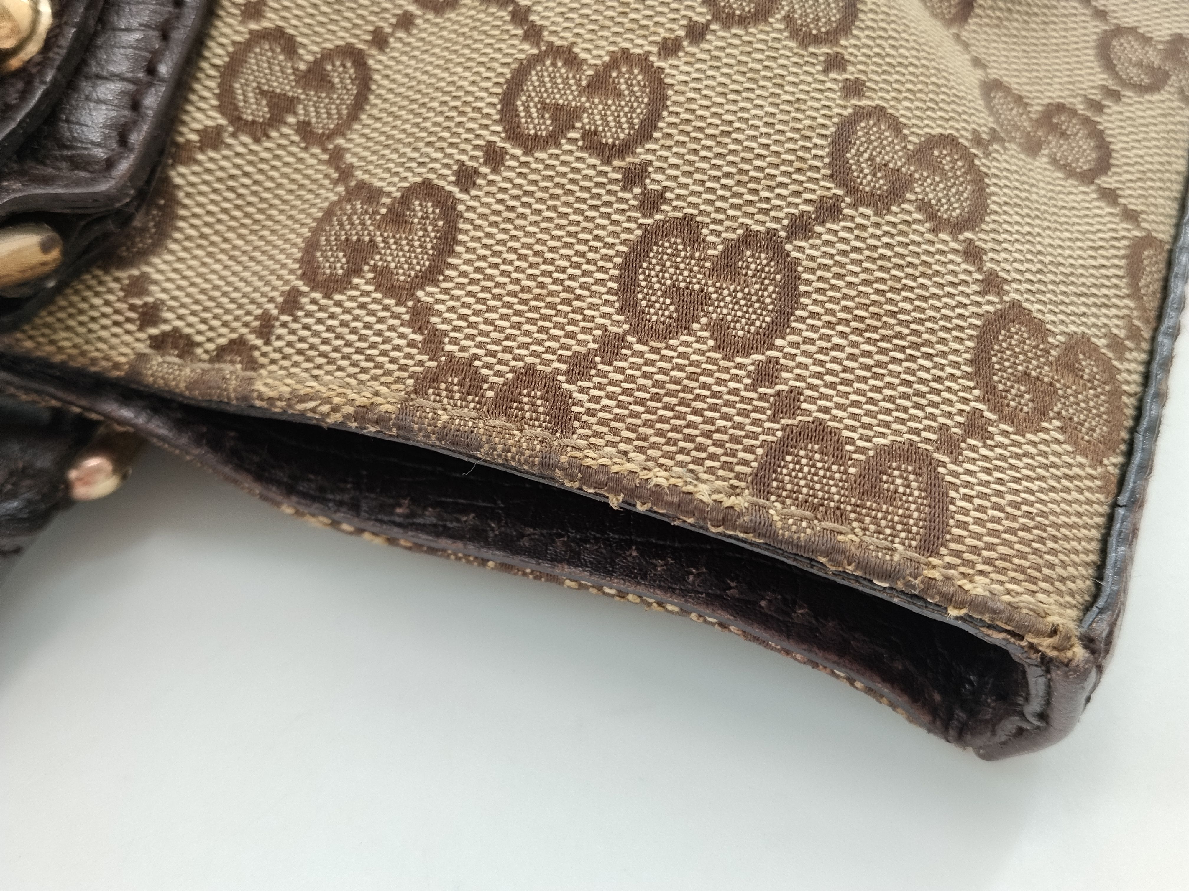 GG Canvas Tote Bag, Horsebit, Sherry Line, GG 137385 214397 Tote Bag — view 9