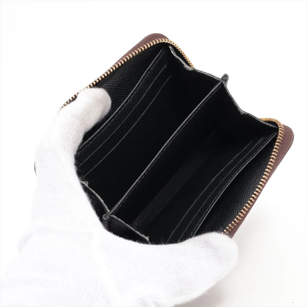 Monogram Giant Reverse Zippy Coin Purse M69354 SN3260 Brown x Black Coin Purse — view 3