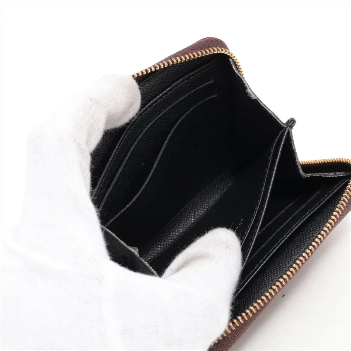 Monogram Giant Reverse Zippy Coin Purse M69354 SN3260 Brown x Black Coin Purse — view 4