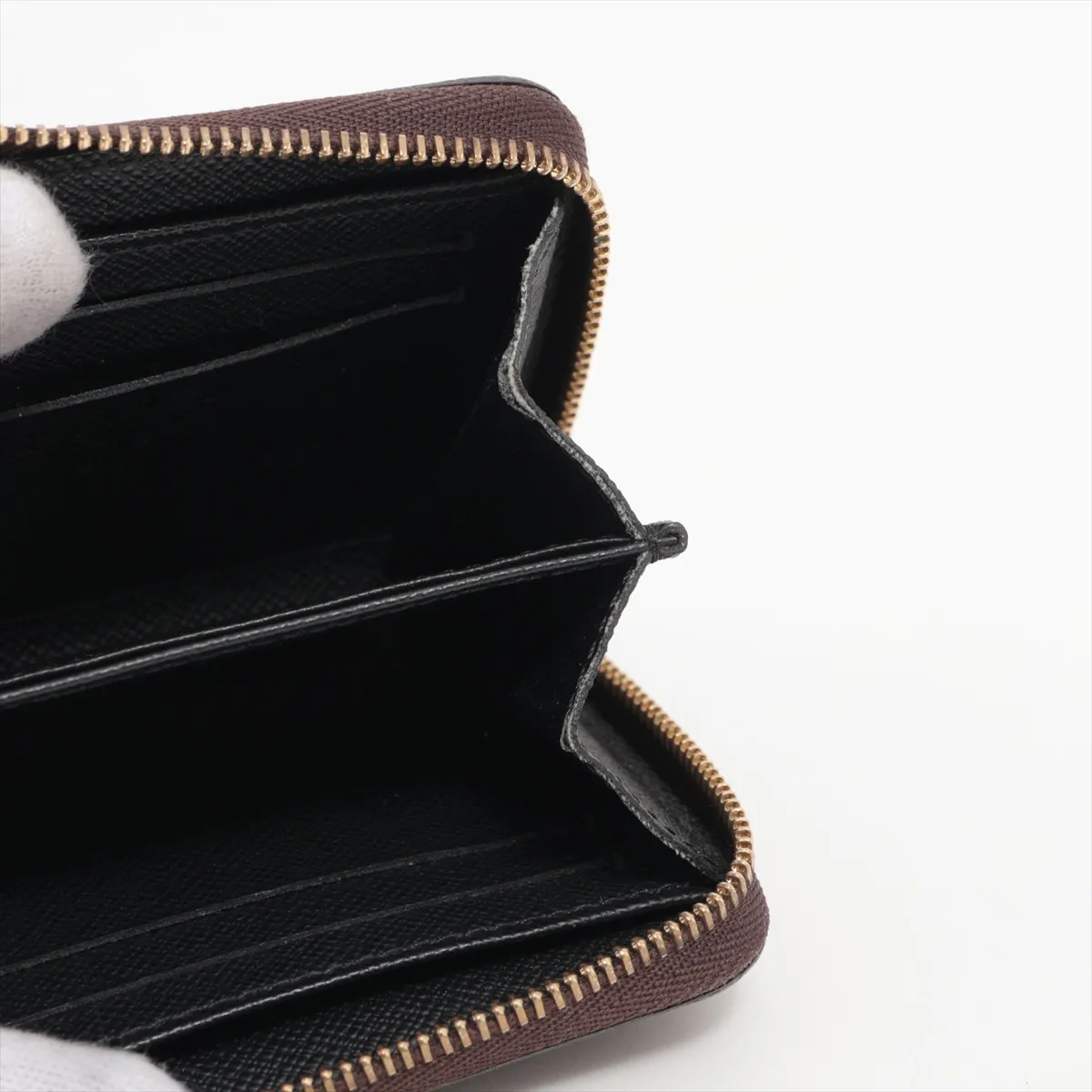 Monogram Giant Reverse Zippy Coin Purse M69354 SN3260 Brown x Black Coin Purse — view 8