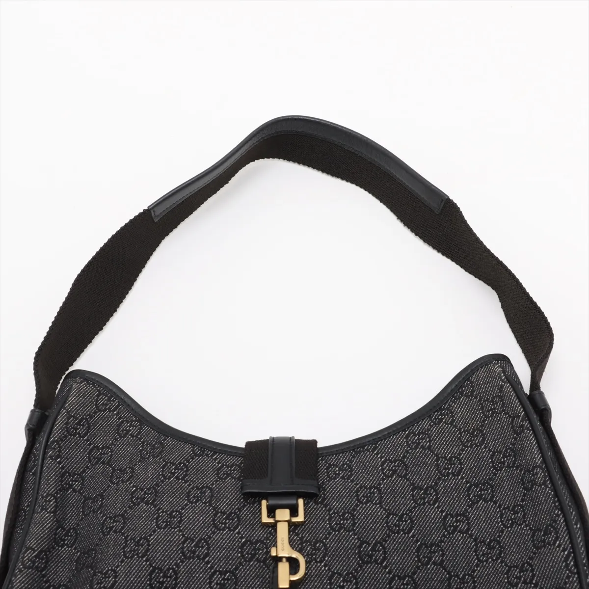 GG Canvas x Leather Shoulder Bag Black 92736 — view 5