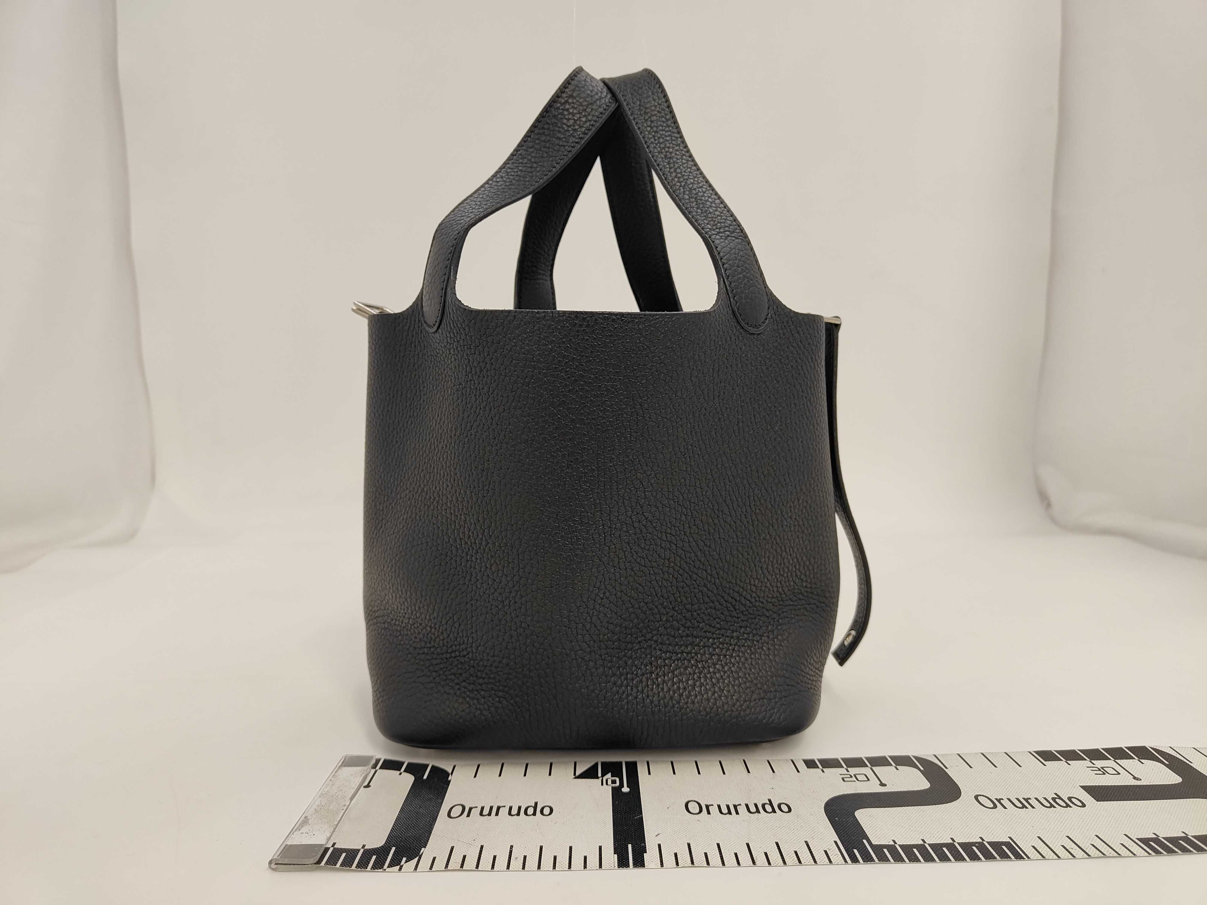 Picotin Lock PM handbag, black, silver hardware, Y stamp. — view 2