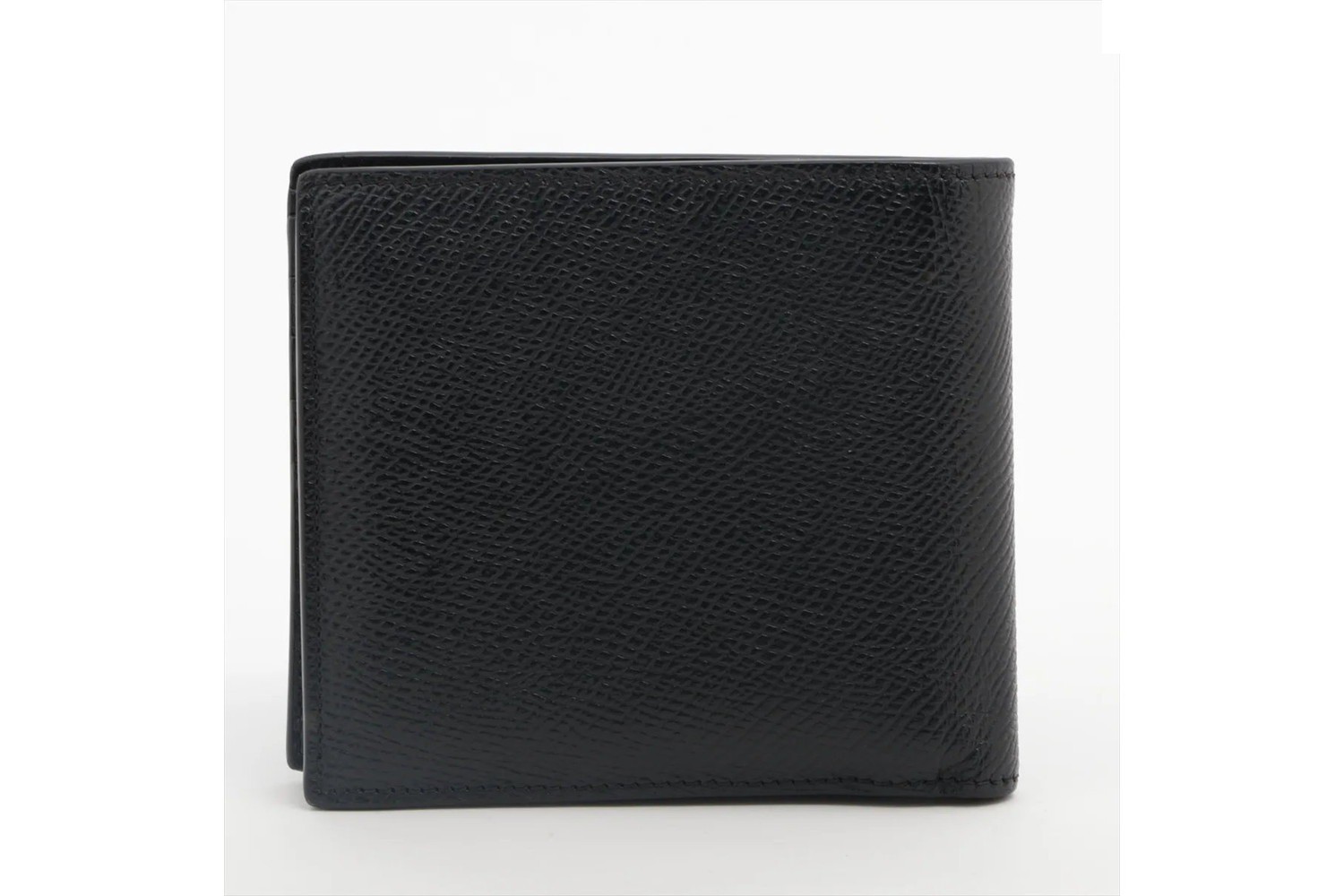 Leather bi-fold wallet, genuine leather, black — view 2