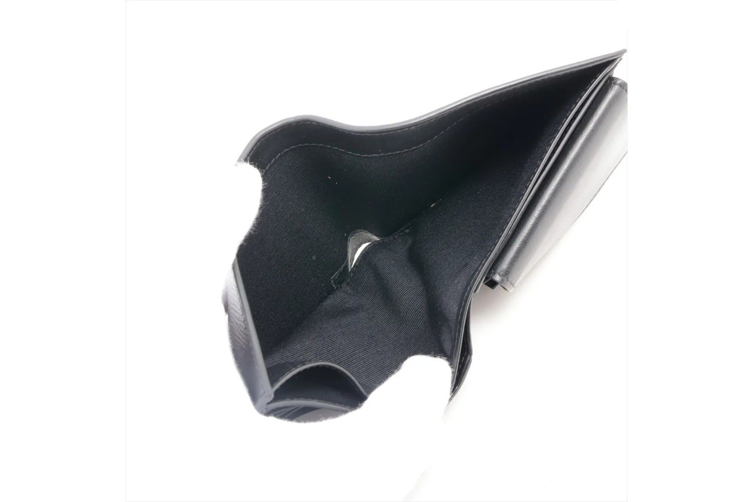 Leather bi-fold wallet, genuine leather, black — view 5