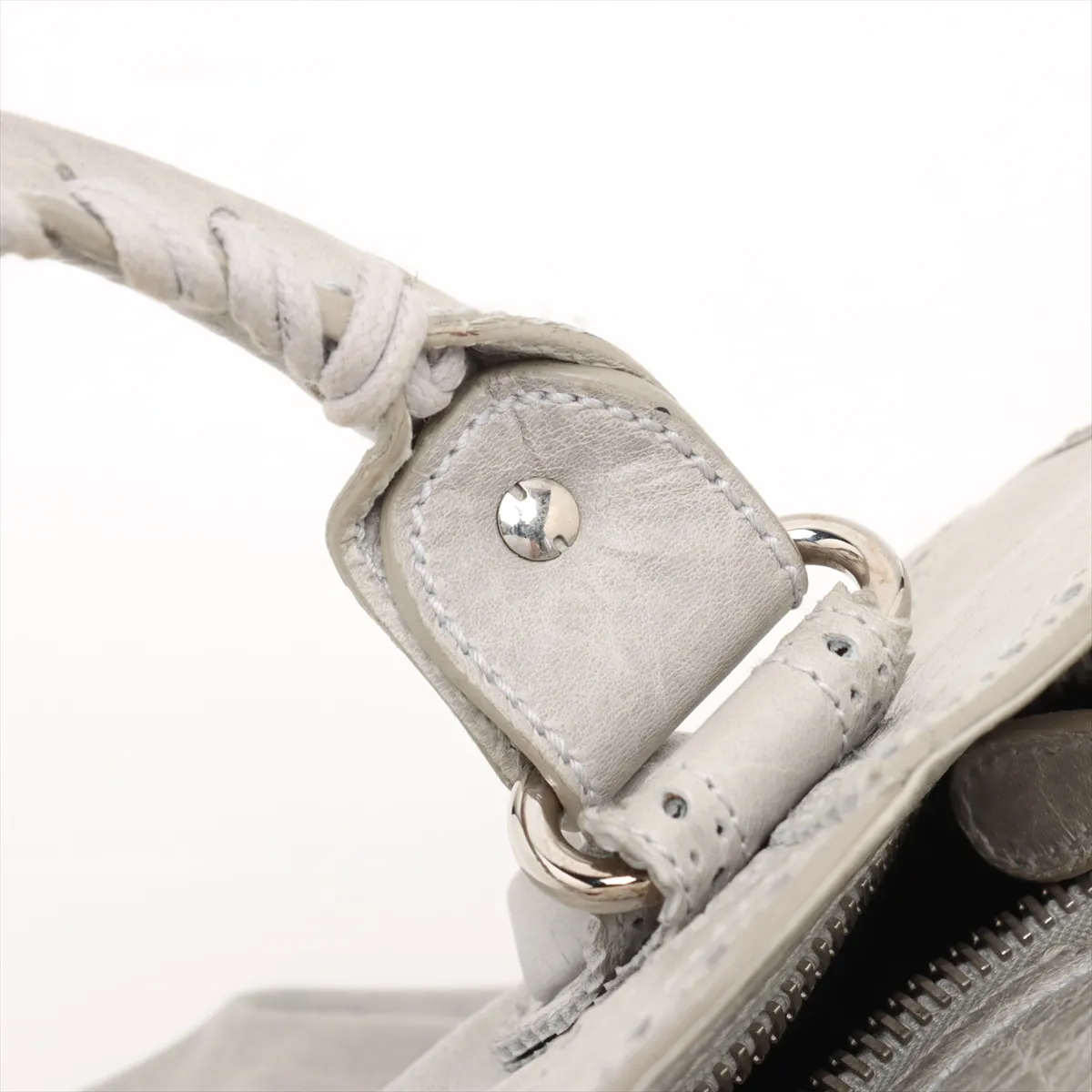The Giant City Leather 2WAY Handbag Gray 204529 — view 13