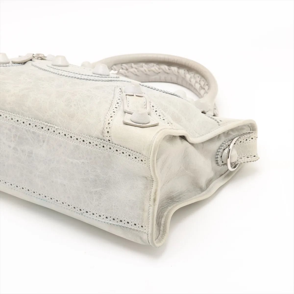 The Giant City Leather 2WAY Handbag Gray 204529 — view 3