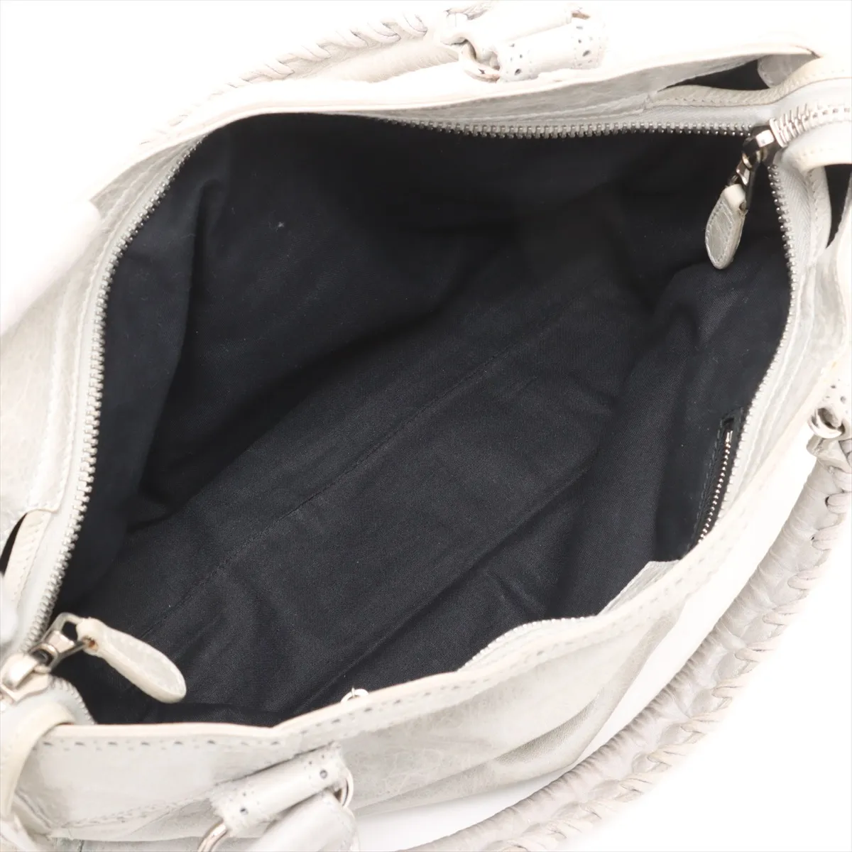 The Giant City Leather 2WAY Handbag Gray 204529 — view 8