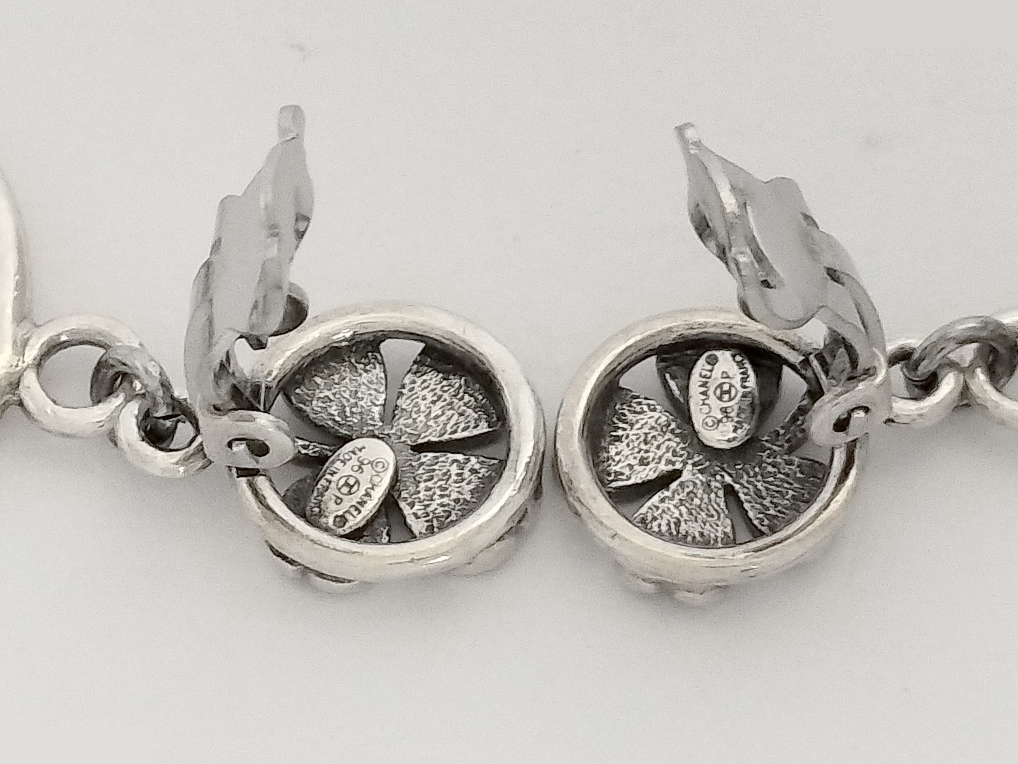 Coco dangling silver earrings — view 2