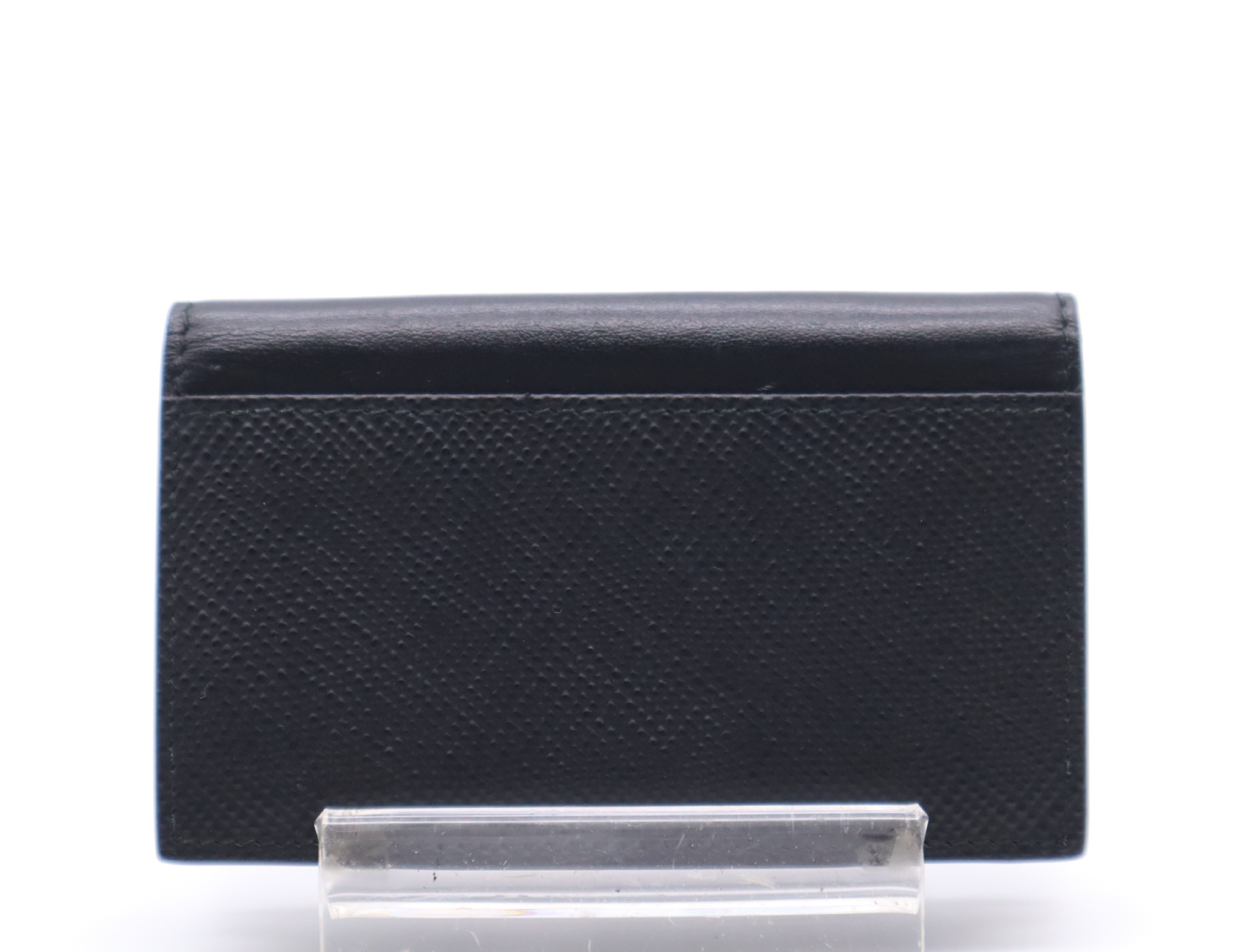 2MC122 Saffiano Leather Card Case, Black, RFID Detected. (Card case, pass case, business card holder) — view 2
