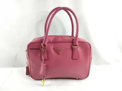 Box-shaped Saffiano Handbag