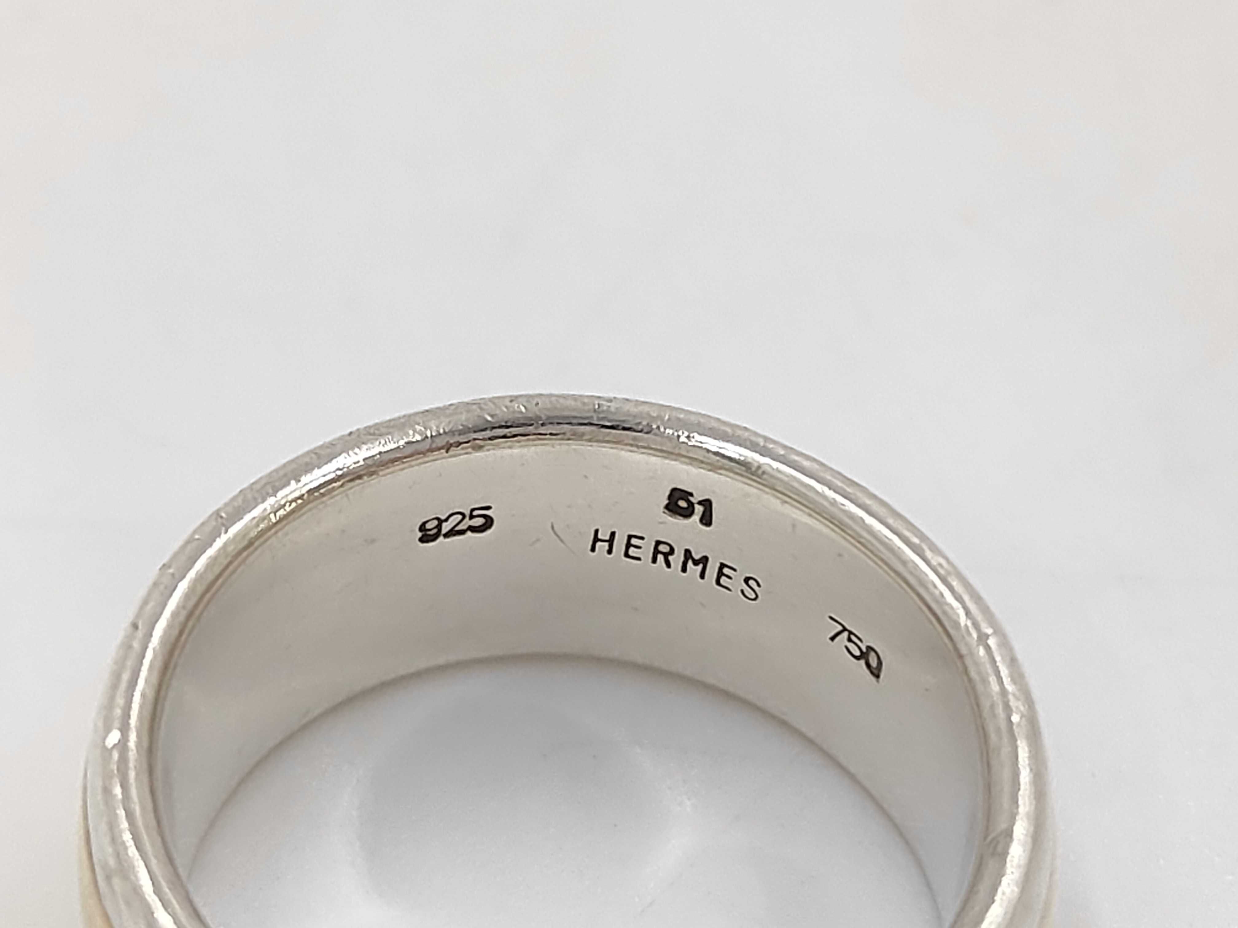 H logo 925/750 combination ring, size 52, 8.8g. — view 3