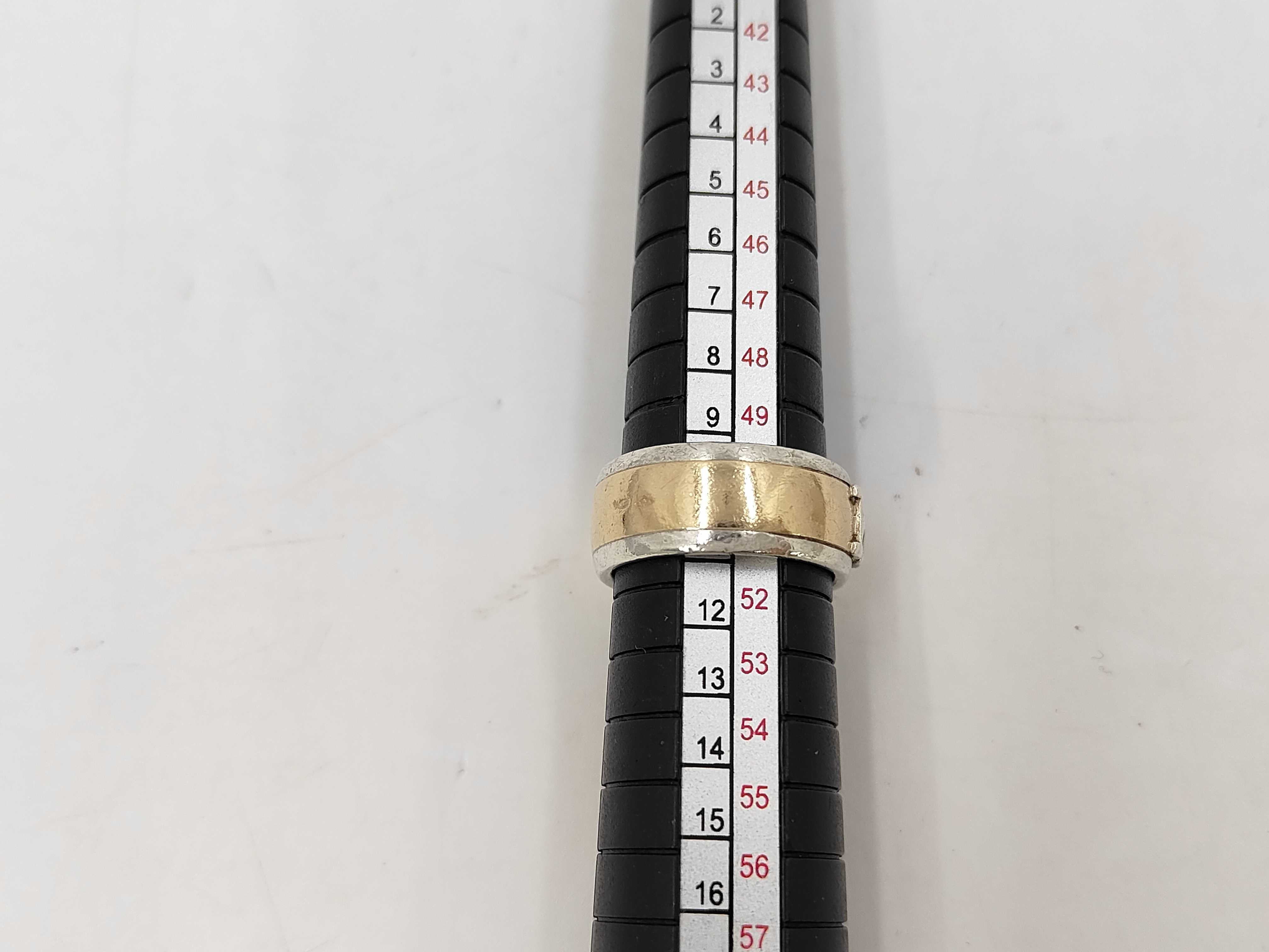 H logo 925/750 combination ring, size 52, 8.8g. — view 8