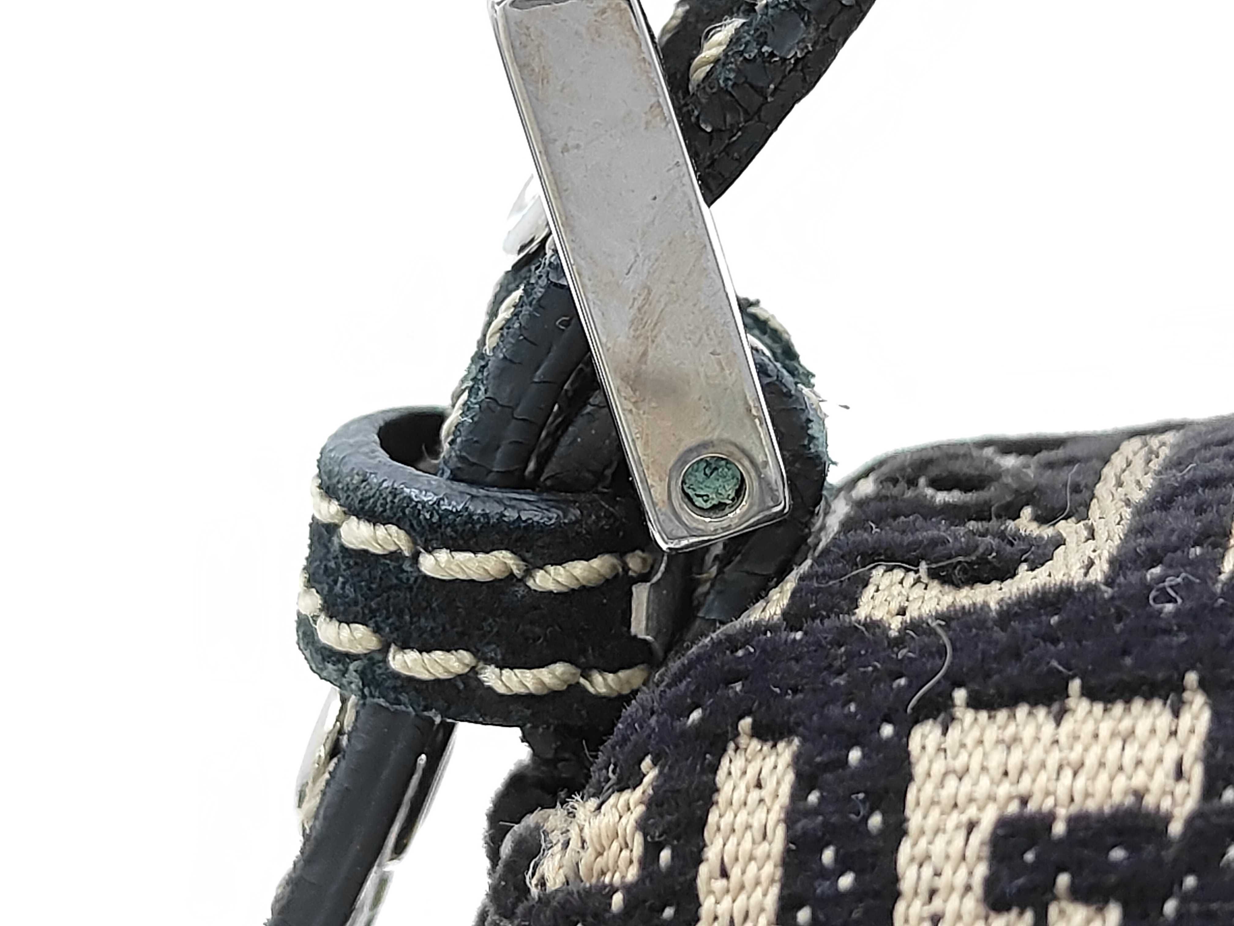 Zucchino Pattern Mini Mamma Bucket Fendi 8BR180 Jacquard Canvas Leather Shoulder Bag — view 3