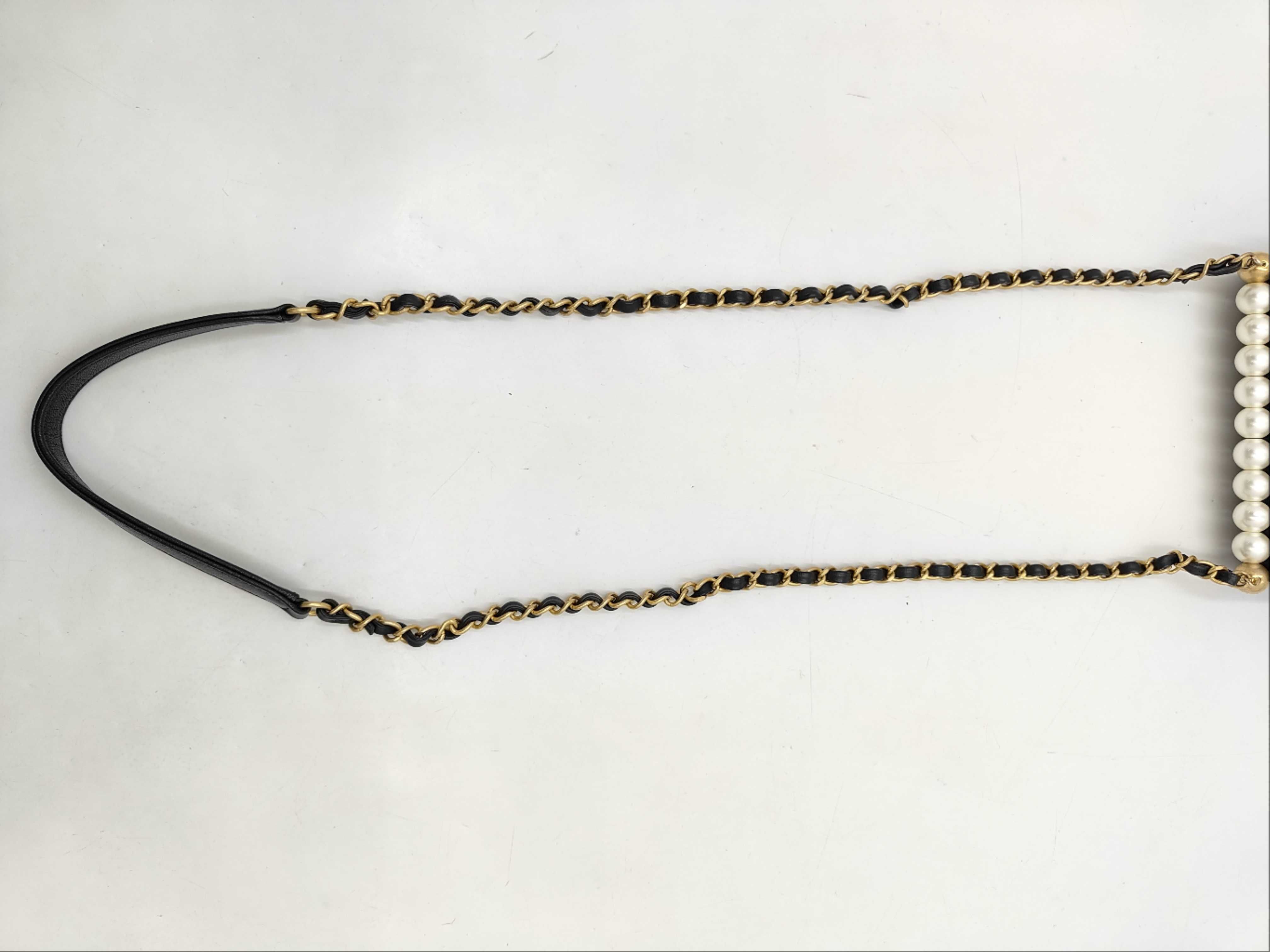 CF Black Matelassé Metal Chain Shoulder Bag — view 3