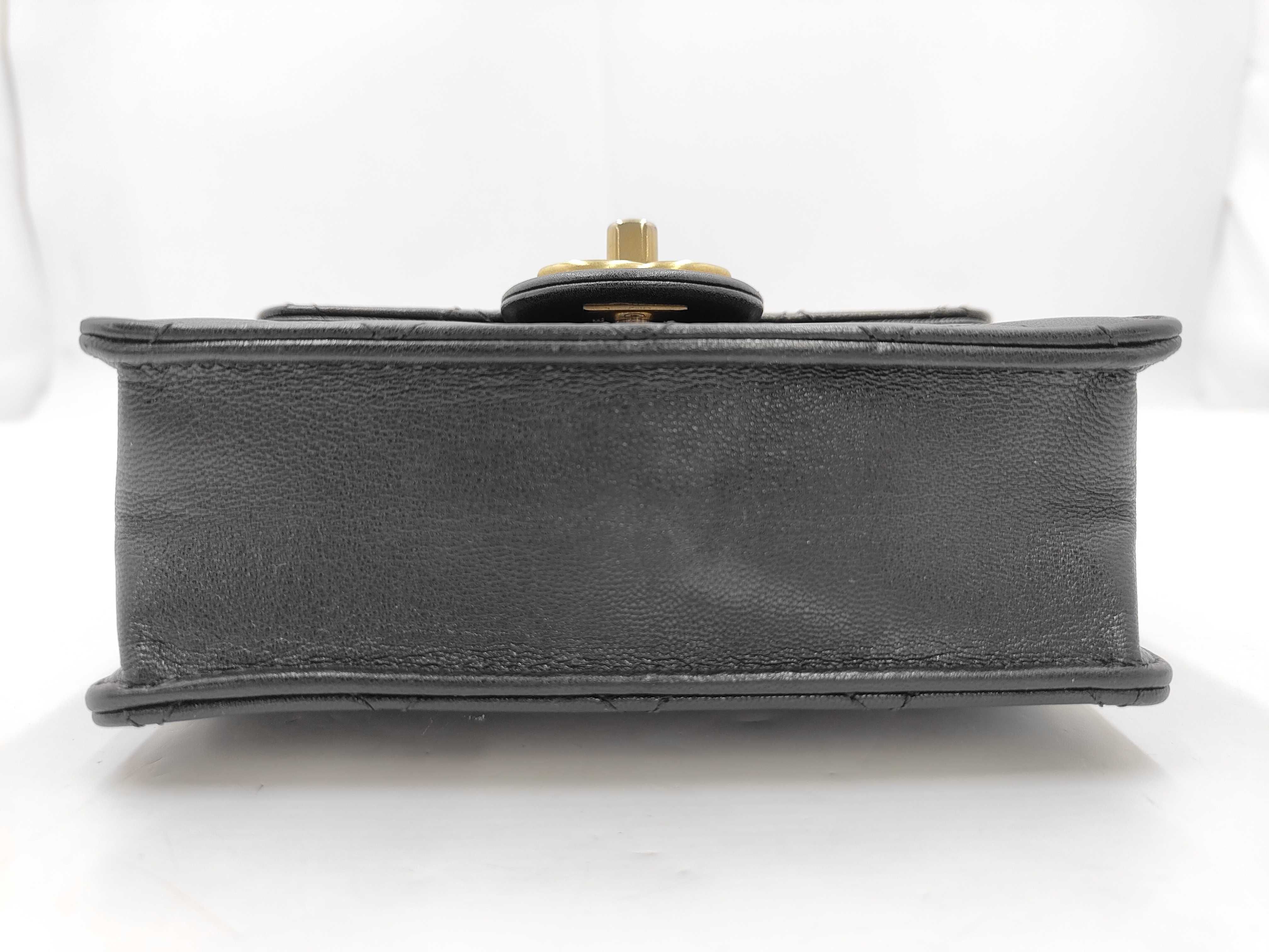 CF Black Matelassé Metal Chain Shoulder Bag — view 8