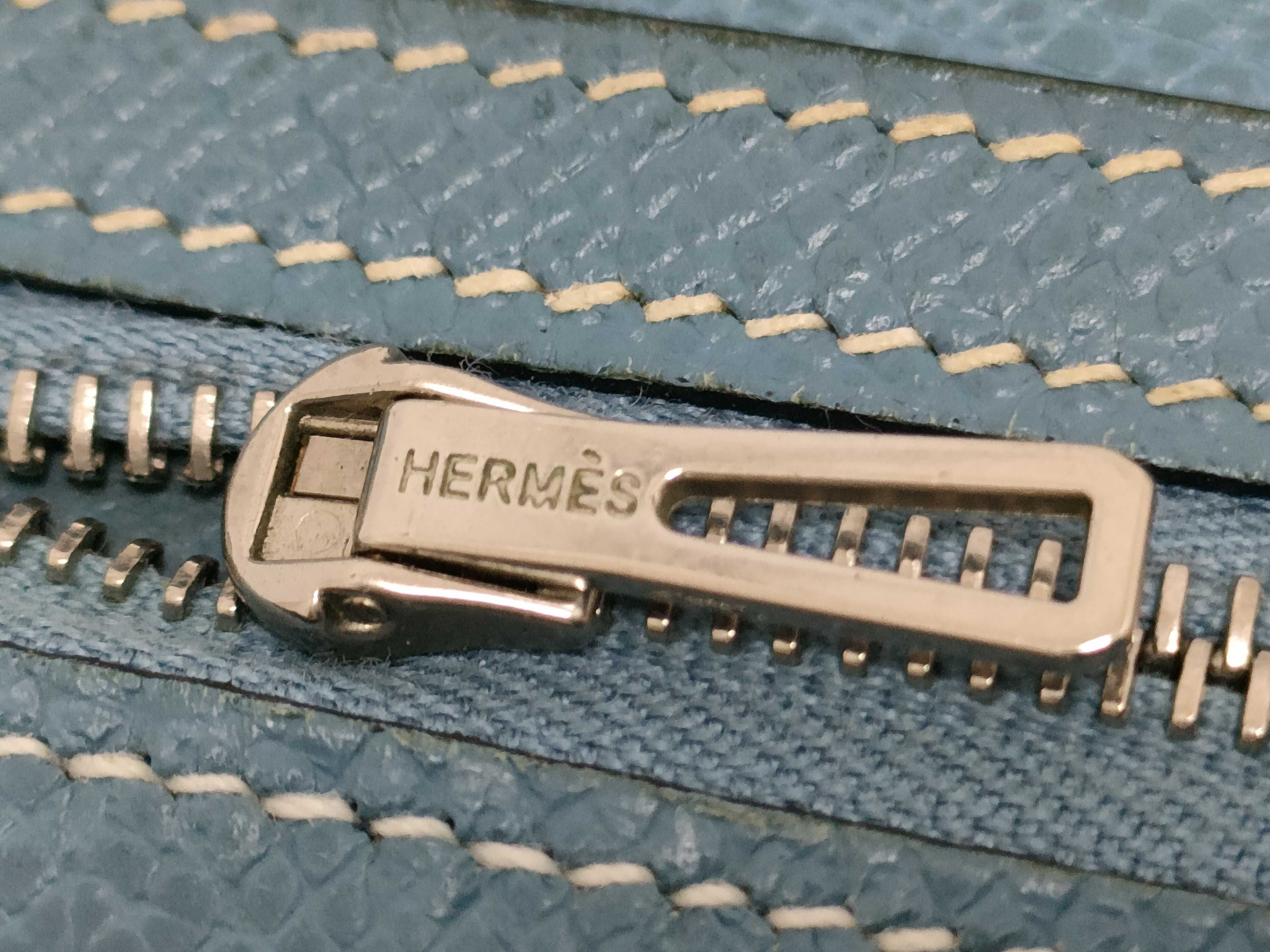 Bearn Hermes Bearn Soufflé Engraved J Silver Hardware Wallet — view 8