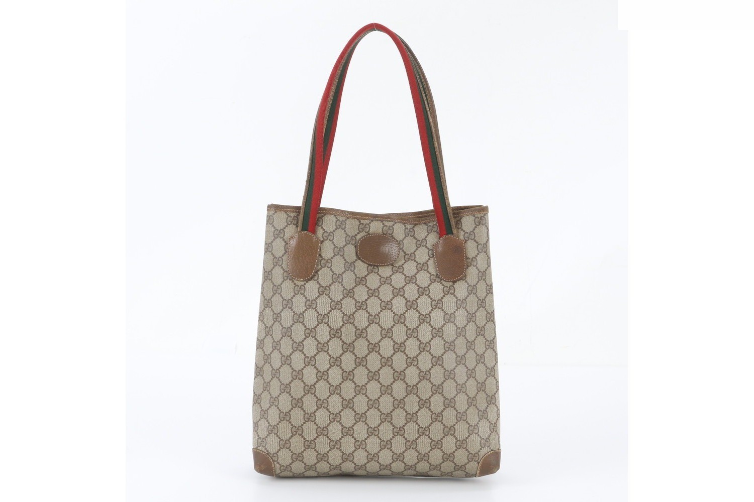 GG Supreme Sherry Line 002 58 4889 Leather Tote Bag