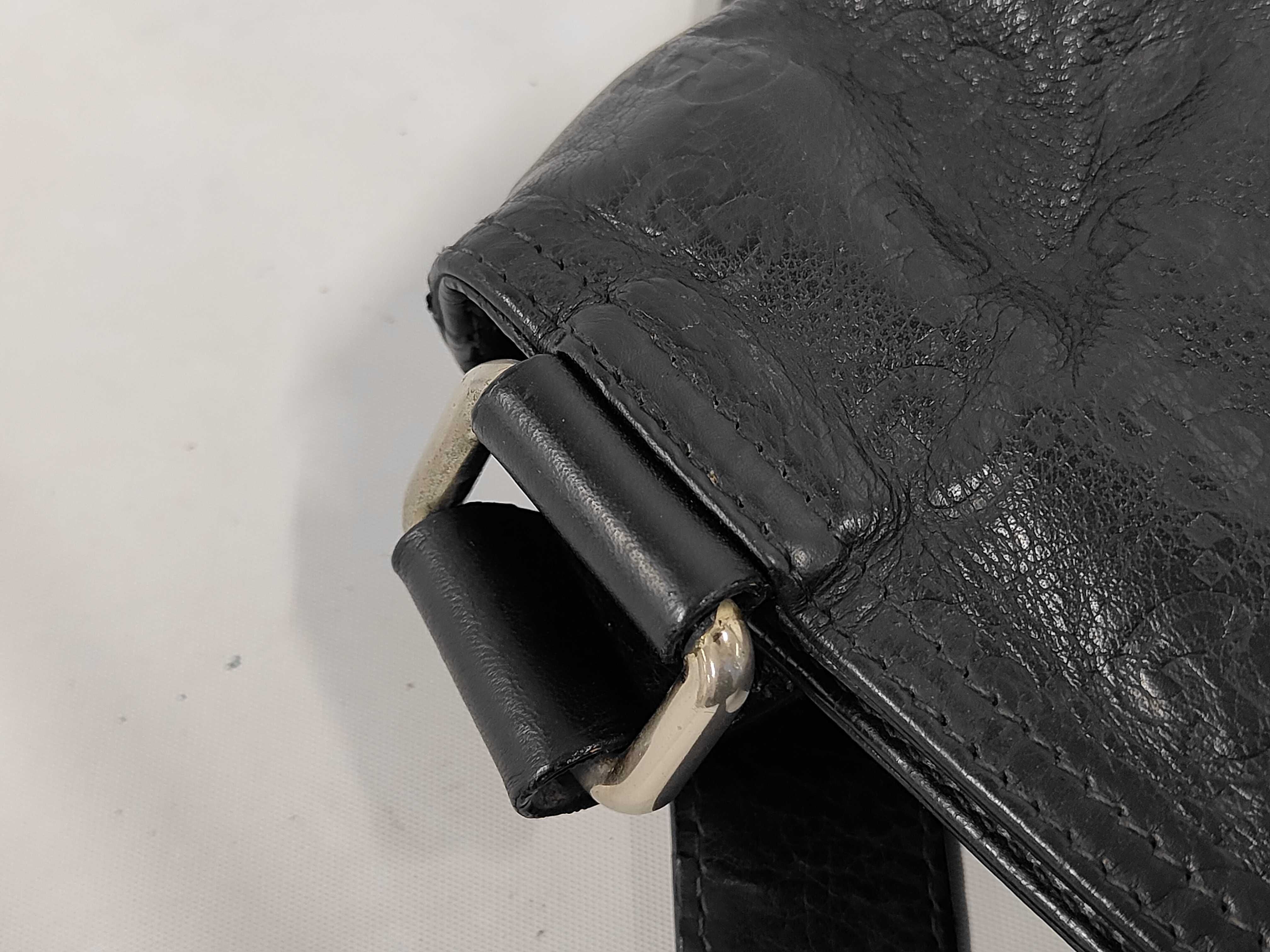 GG Shima Leather Shoulder Bag, Black — view 6