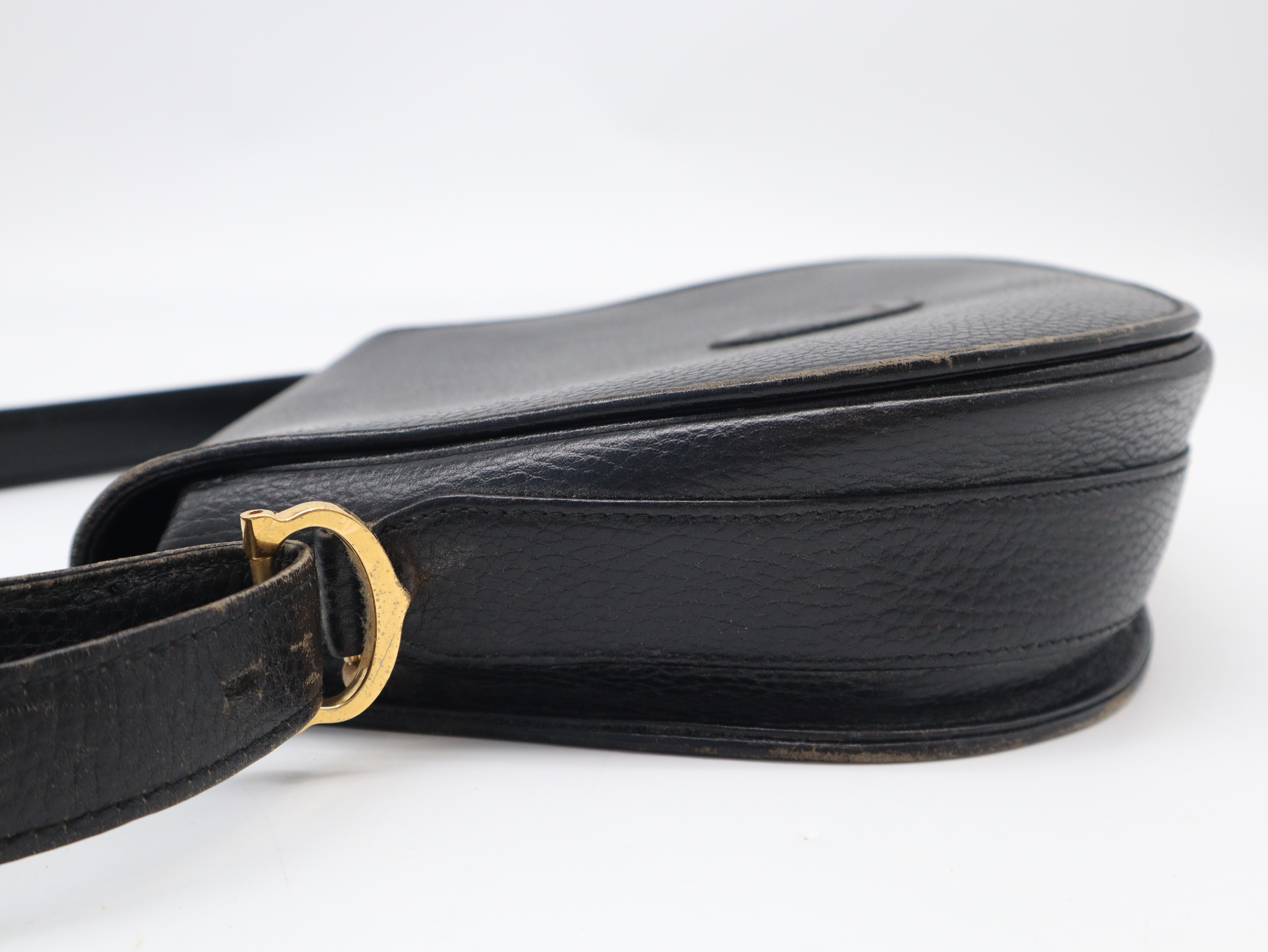 Leather Must Line Black Shoulder Bag — view 3