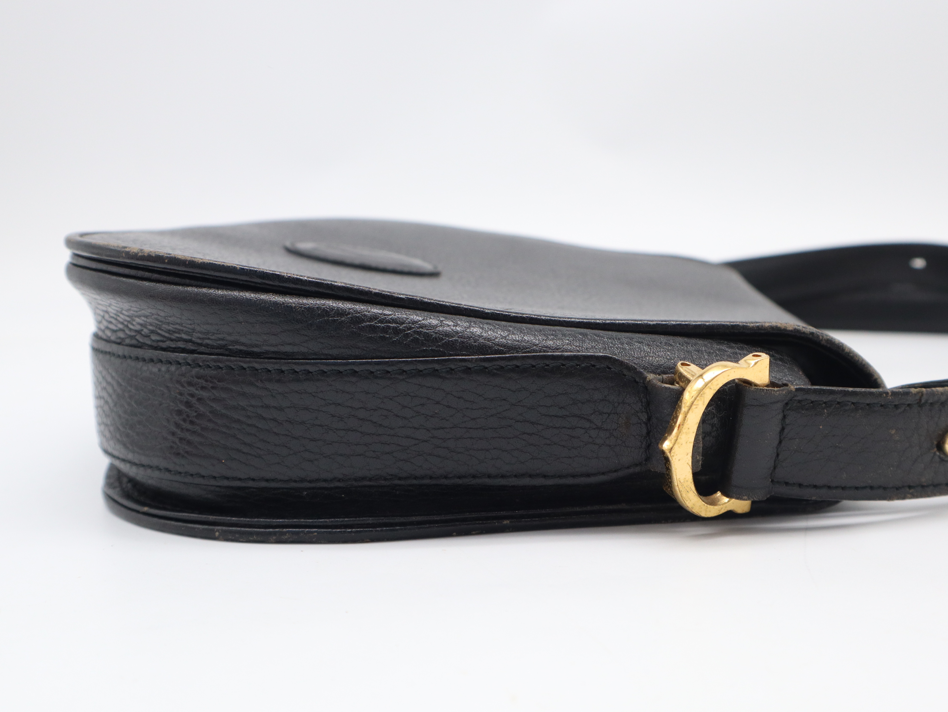 Leather Must Line Black Shoulder Bag — view 4