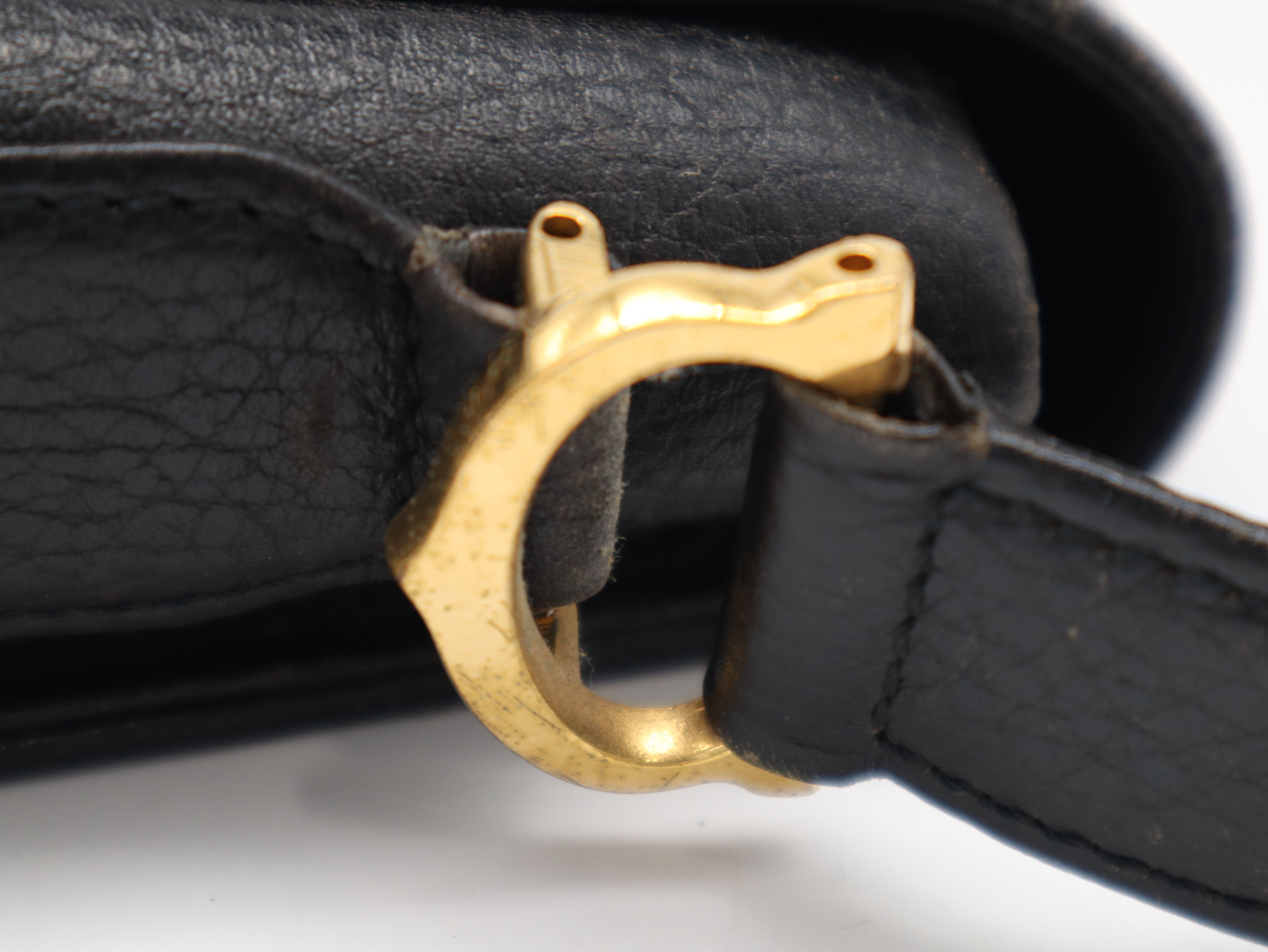 Leather Must Line Black Shoulder Bag — view 7