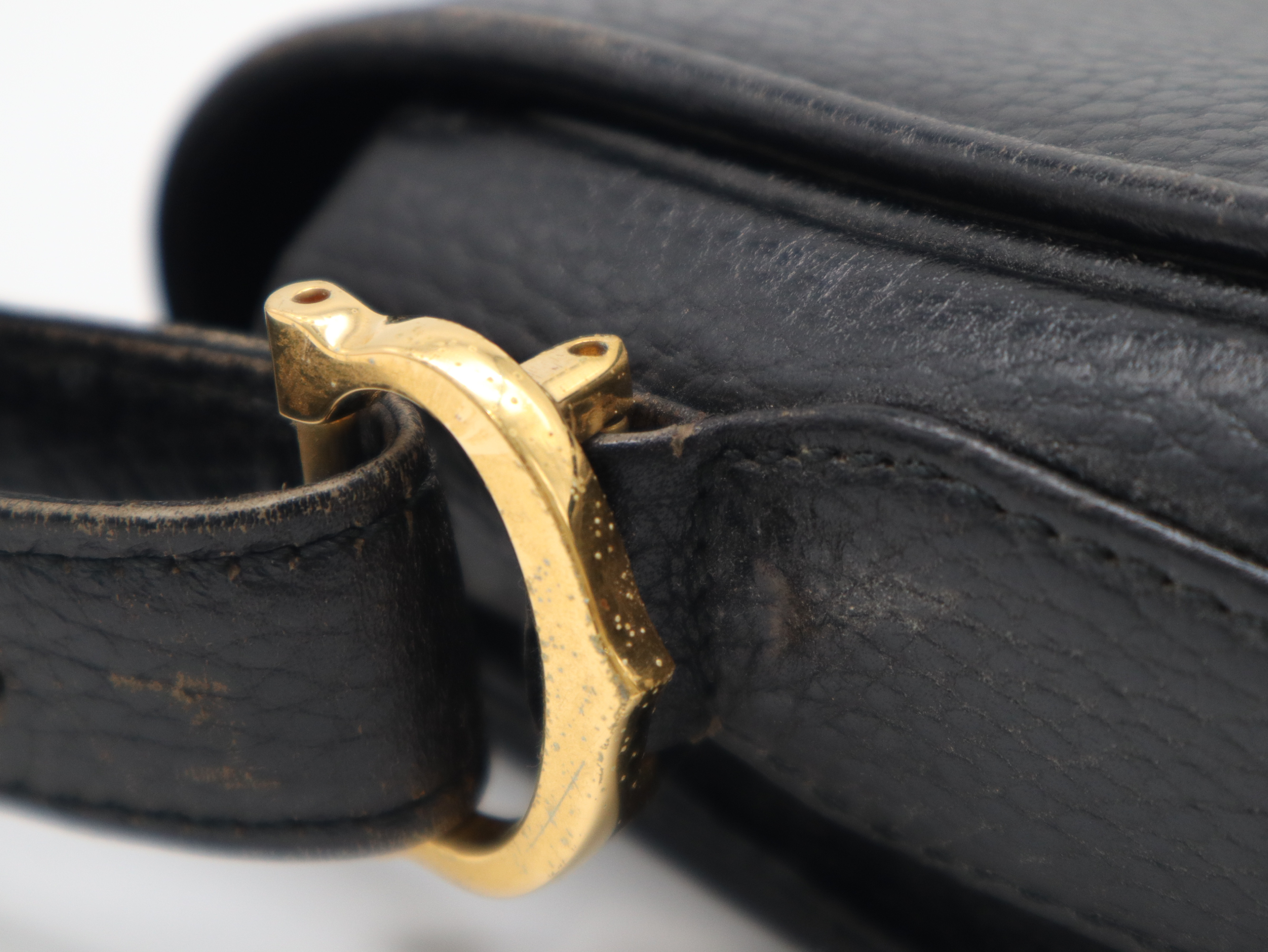 Leather Must Line Black Shoulder Bag — view 8