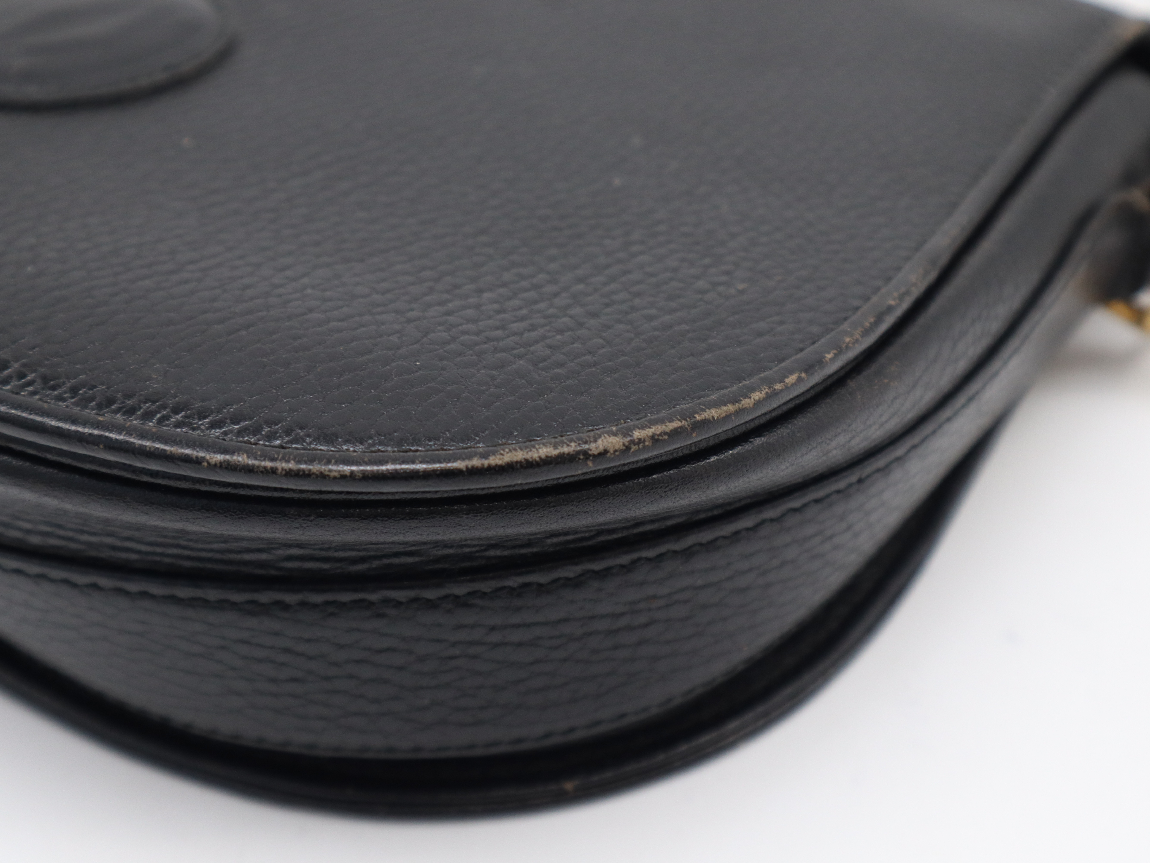 Leather Must Line Black Shoulder Bag — view 10