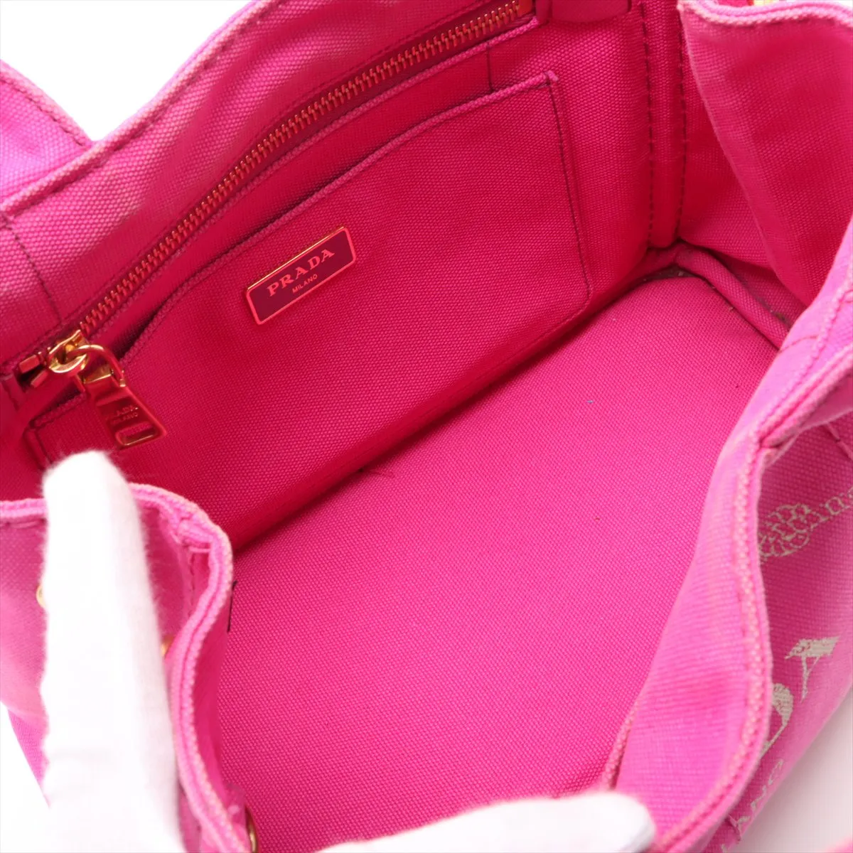 Canapa Canvas 2WAY Handbag Pink 1BG439 Bearer Guarantee — view 8